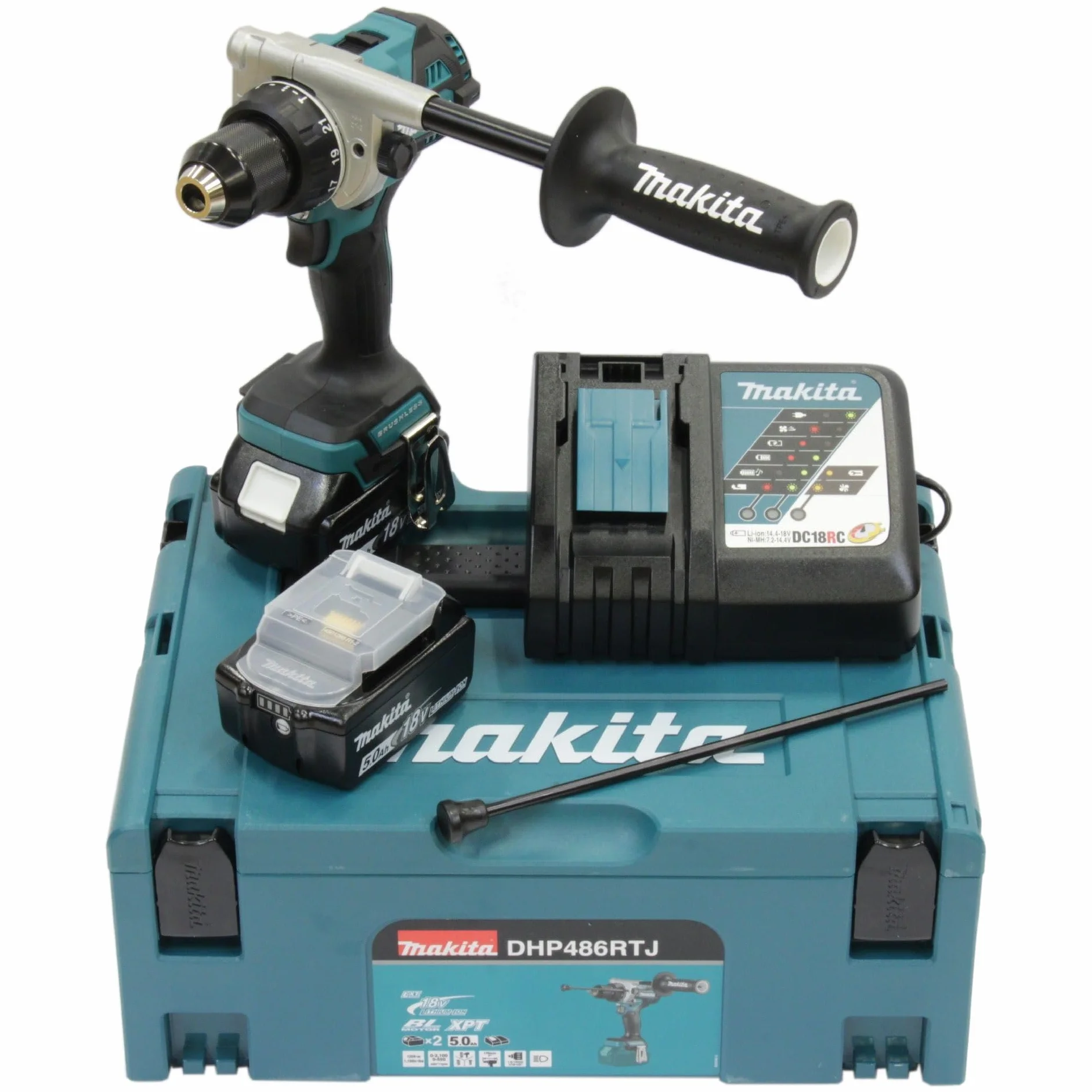 Makita Lxt Wiertarka Bezszczotkowa, Czarny/Niebieski, 18V