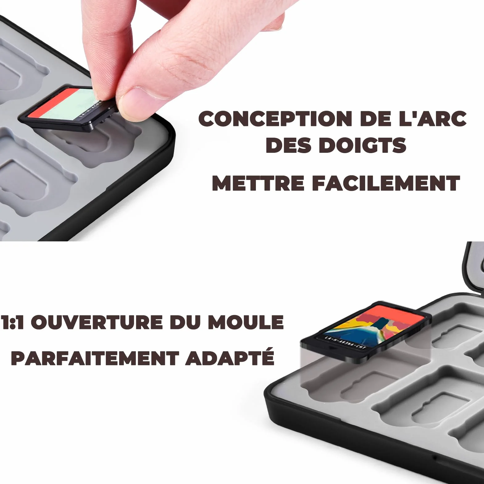 PALPOW Etui kompatybilne z Nintendo Switch 2 na 24 karty do gier i 24 Micro SD, pokrowiec brązowy czarny