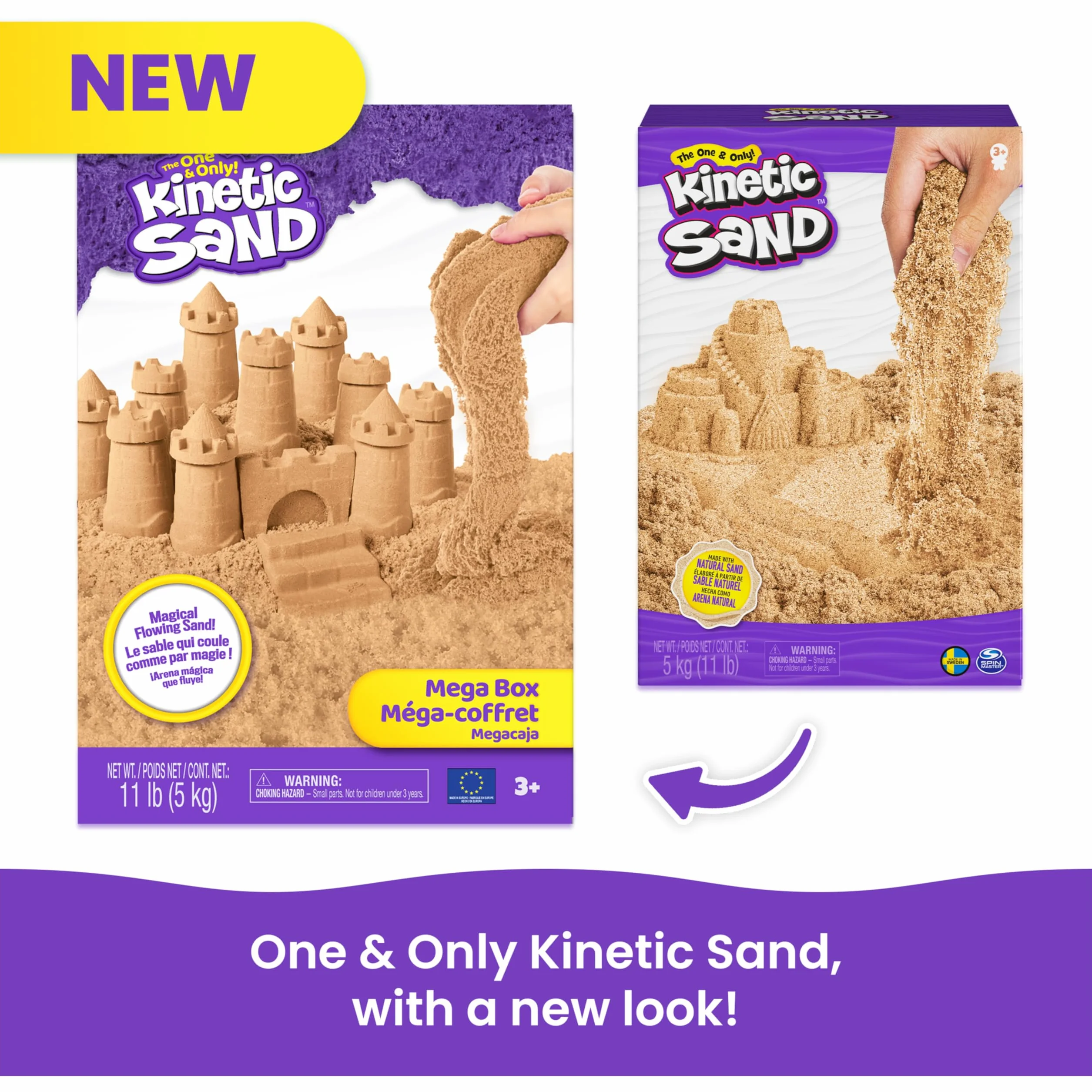 Kinetic Sand 6060996 - Brązowy Piasek Kinetyczny Do Kreatywnej Zabawy (5Kg),2.0 Liczyć