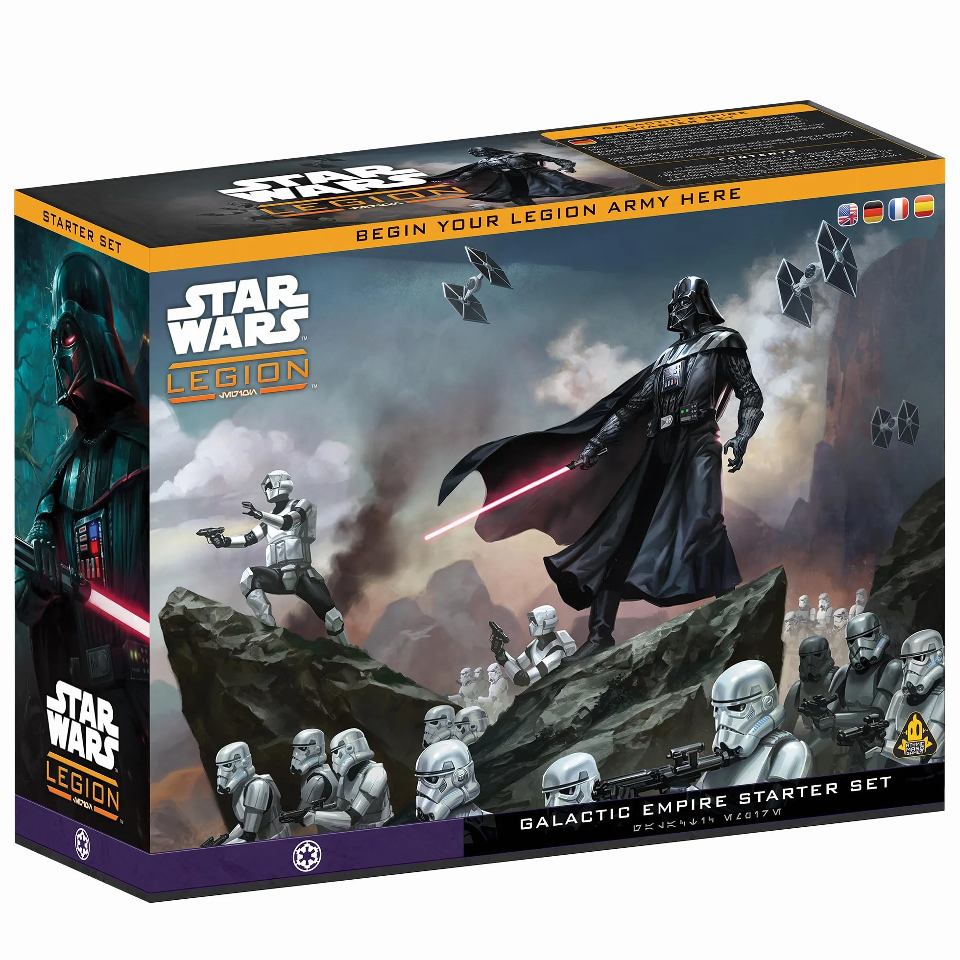 Star Wars: Legion Galactic Empire Starter Set Atomic Mass Games gra planszowa 2 graczy 14+ lat 120-180 minut niemiecki wielojęzyczny