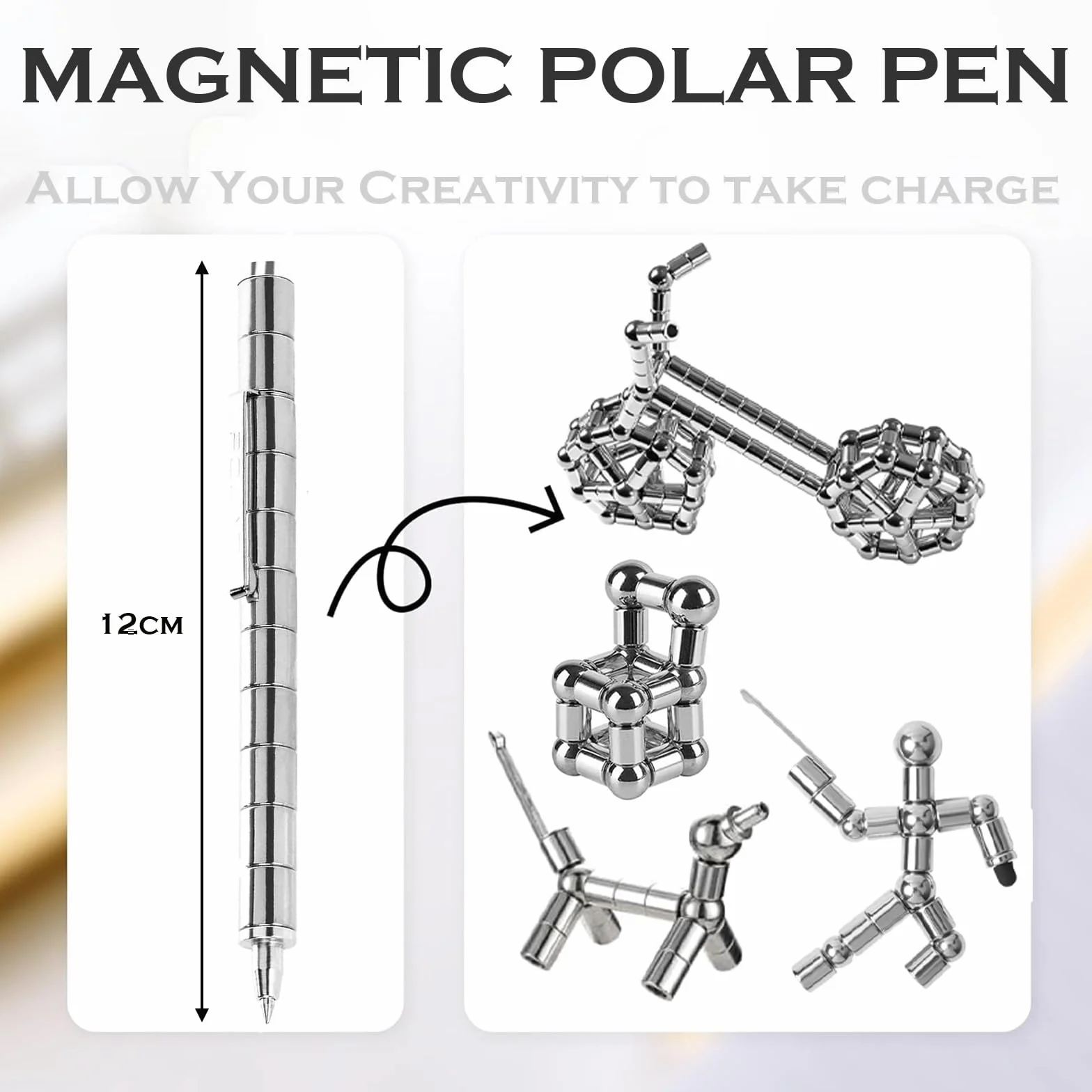 POPOYU Fajny długopis magnetyczny, długopis magnetyczny, wielofunkcyjny długopis magnetyczny dla nastolatków, mężczyzn, dziewcząt, chłopców, fajne rzeczy, prezenty na Boże Narodzenie