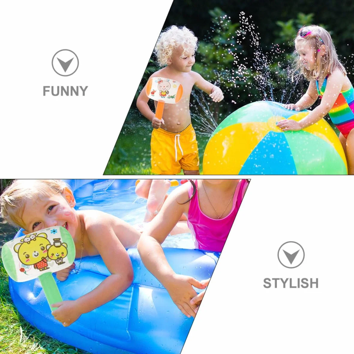 8kawałki Inflacyjnych Młotków z Dzwonkiem Funny Inflatable Hammer Do Imprez i Gier Idealny Urodziny i Festiwale Bezpieczne i Wytrzymałe Akcesoria Zabawowe