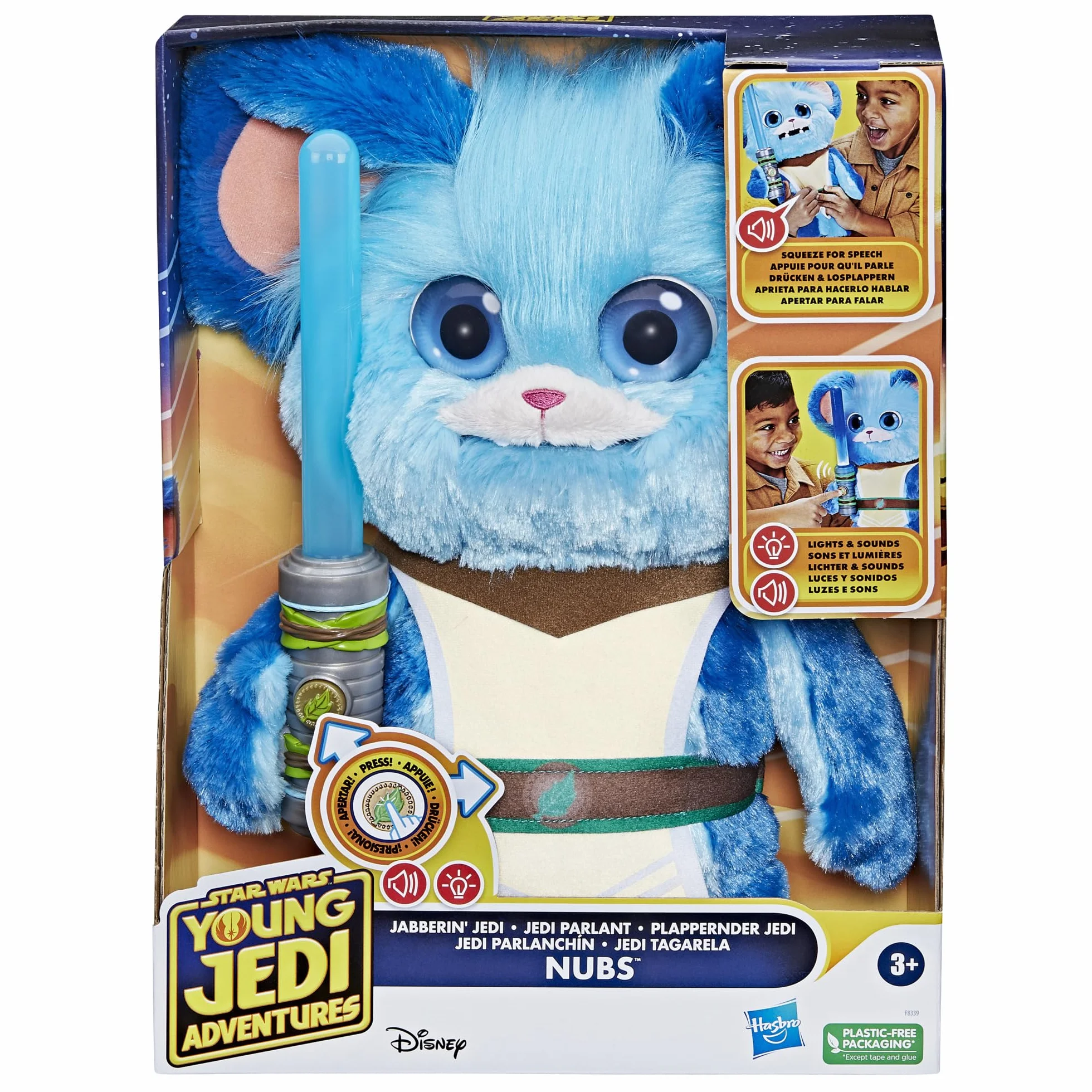 Star Wars Mówiące Nuby Jedi Elektroniczna Pluszowa Zabawka dla Małych Dzieci