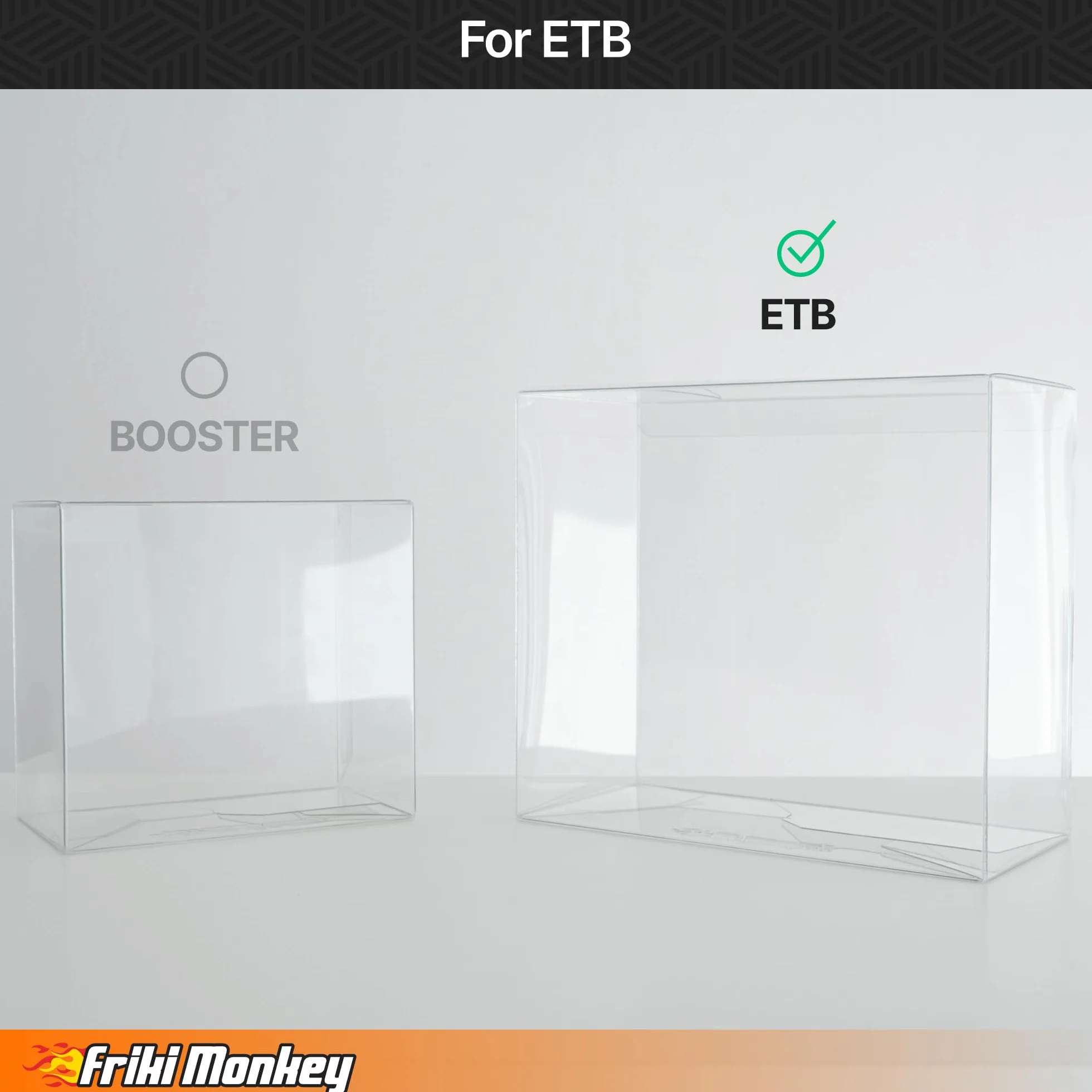 PET Elite Trainer Box 10 sztuk, plastikowa osłona na pudełka ETB 19 x 16,7 x 9 cm, kompatybilna z Pokémon Elite Trainer Box - Sztywny, wytrzymały, odporny na kurz