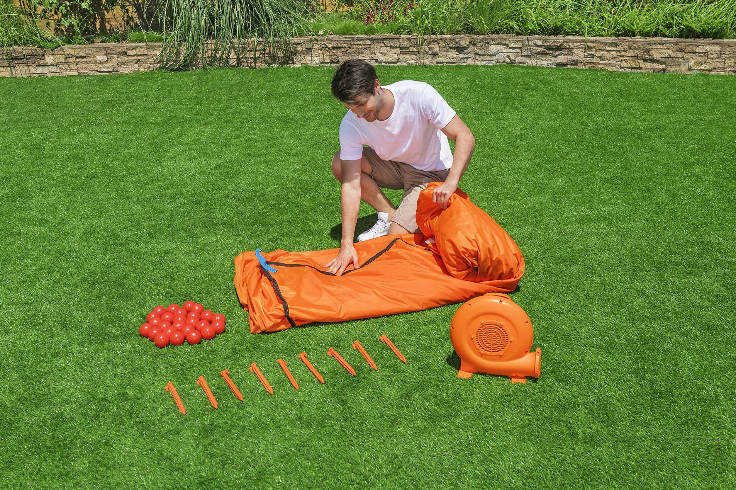 Bestway H2OGO zamek dmuchany z ciągłą dmuchawą Leap & Play 289 x 213 x 173 cm