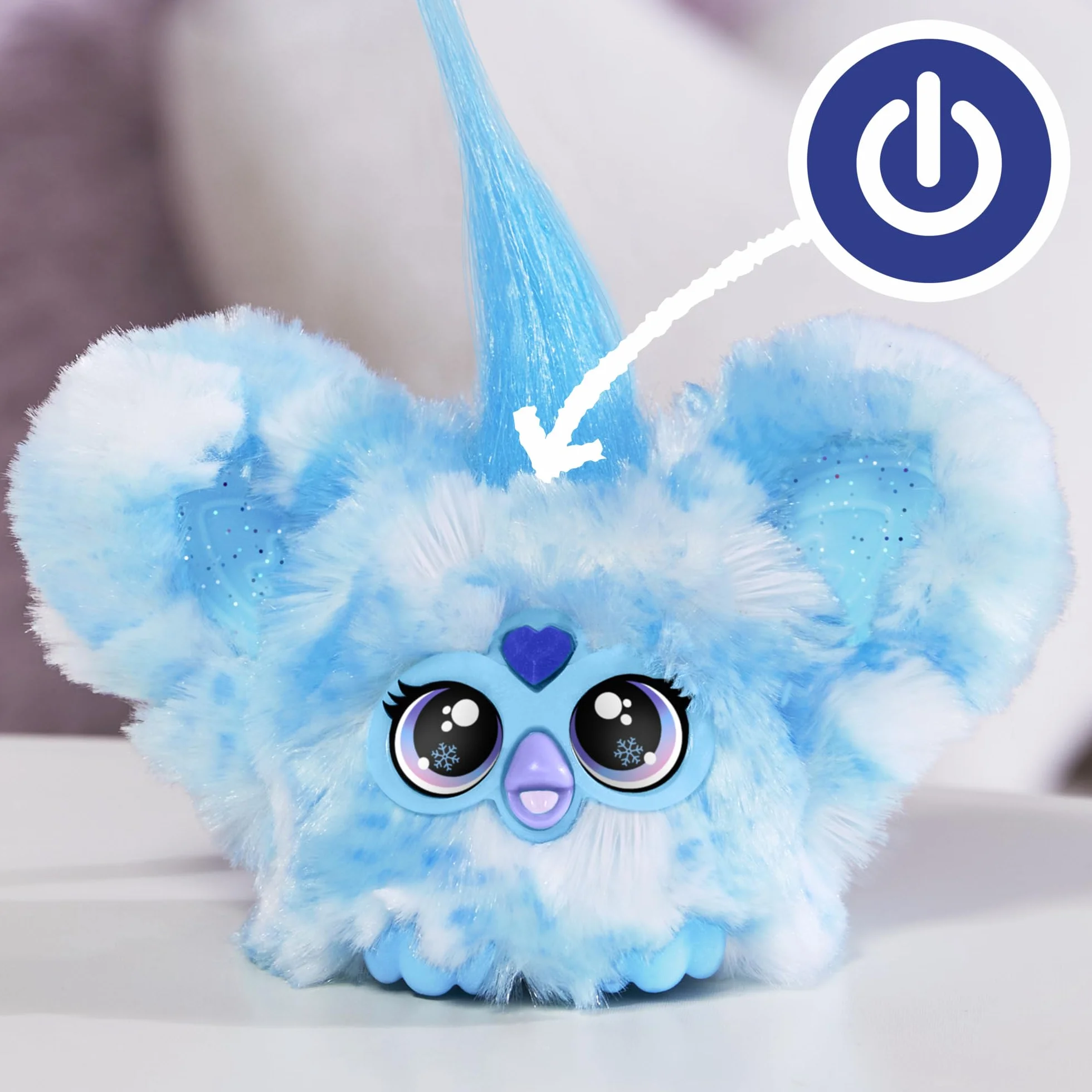 Furby Furblets SNO-Way Holiday Edition Mini Friend, ponad 45 dźwięków, świąteczna muzyka, gadanie tylko meble, elektroniczne pluszowe zabawki dla dziewcząt i chłopców, interaktywne zwierzaki,