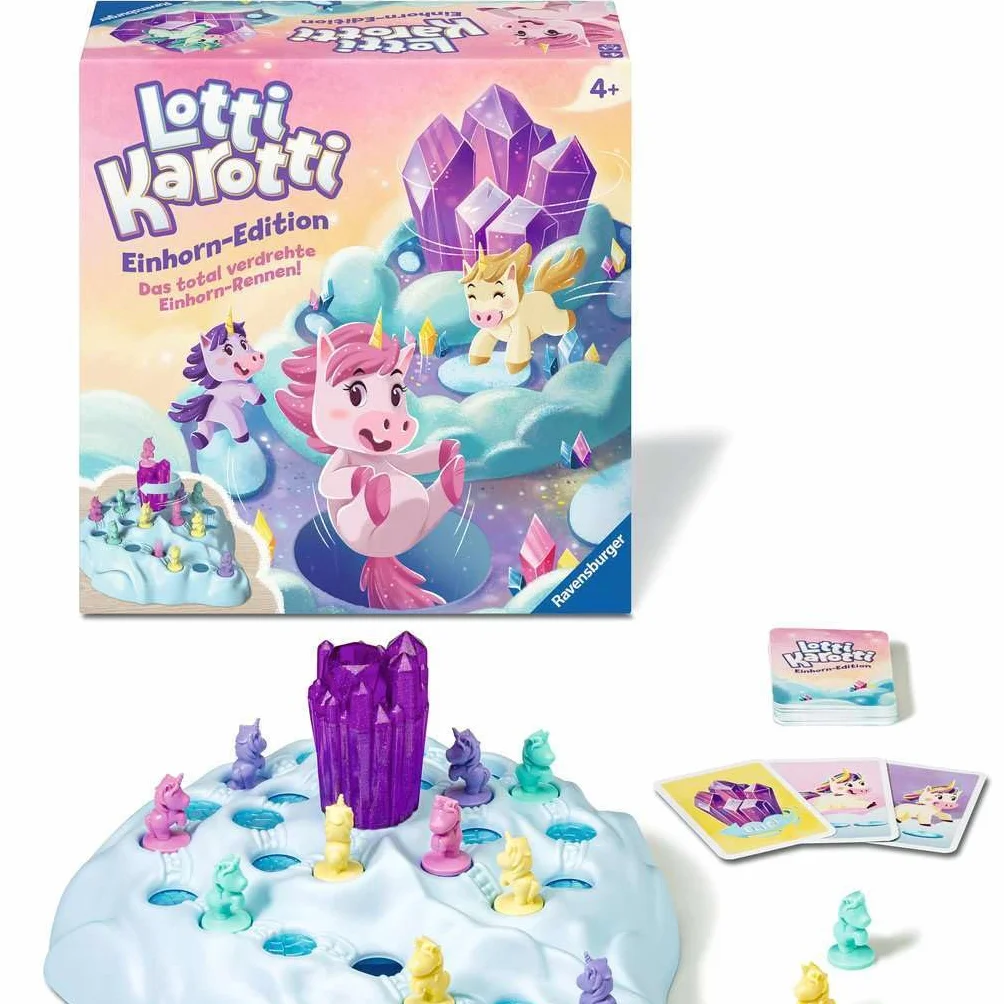 Lotti Karotti - Einhorn Edition - Kinderspiel ab 4 Jahre: Das total verdrehte Einhorn-Rennen!