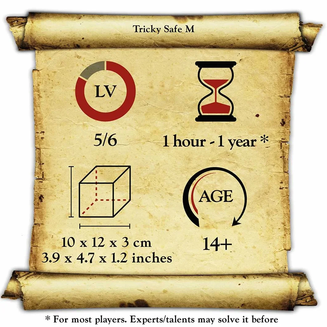 Gry LOGICA GIOCHI Art. Sejf z AstuHardlines XL - tajne pudełko - trudność 5/6 NIESAMOWITY - Drewniane puzzle