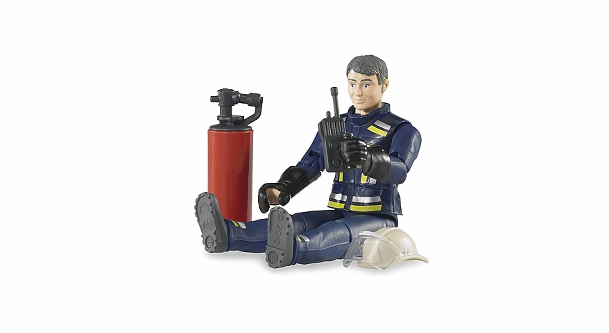 bruder 60100 - Strażak z akcesoriami - 1:16 Figurka zabawka, Człowiek, ludzik, zestaw figurek, wóz strażacki, interwencja