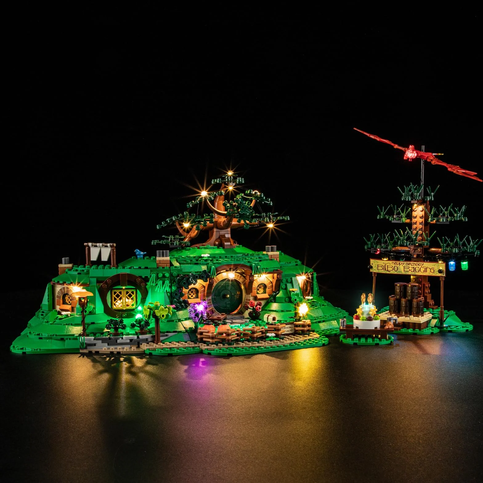 Światło kompatybilne z Lego Władca Pierścieni: Ikony Shire 10354 - Zestaw oświetlenia LED do modelu klocków budowlanych (modele NIE są dołączone)