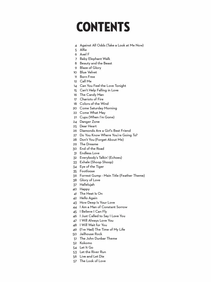 101 movie hits for alto saxophone