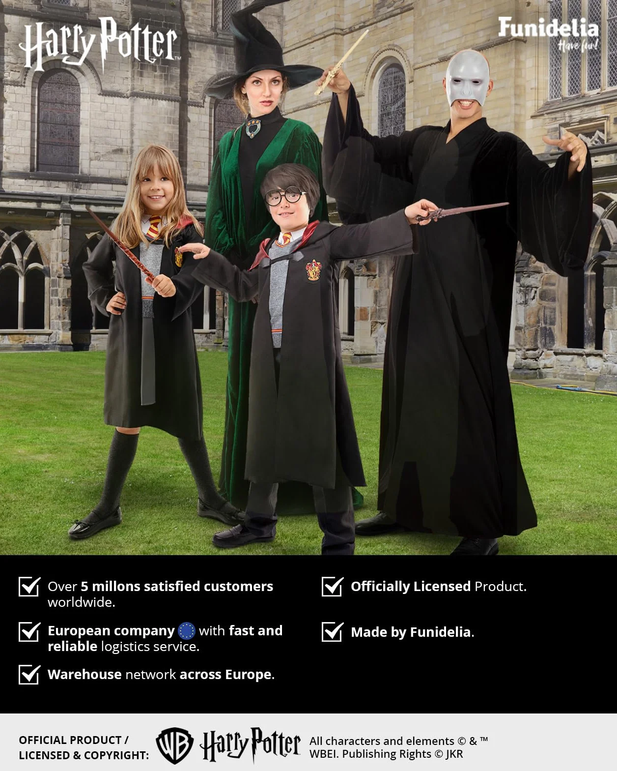 Funidelia Miotła Harry Potter Nimbus 2000 dla dziewczynek i chłopców, filmów i filmów, magików, Harry'ego Pottera, Hogwartu, akcesoria dla dzieci, akcesoria do przebrania - brązowa