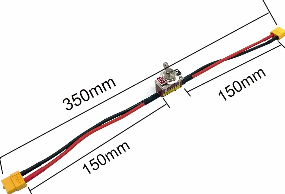 Przełącznik elektryczny on-off duży prąd z wtyczką Deans T / XT60 do RC akumulator samochodowy ESC (XT60)