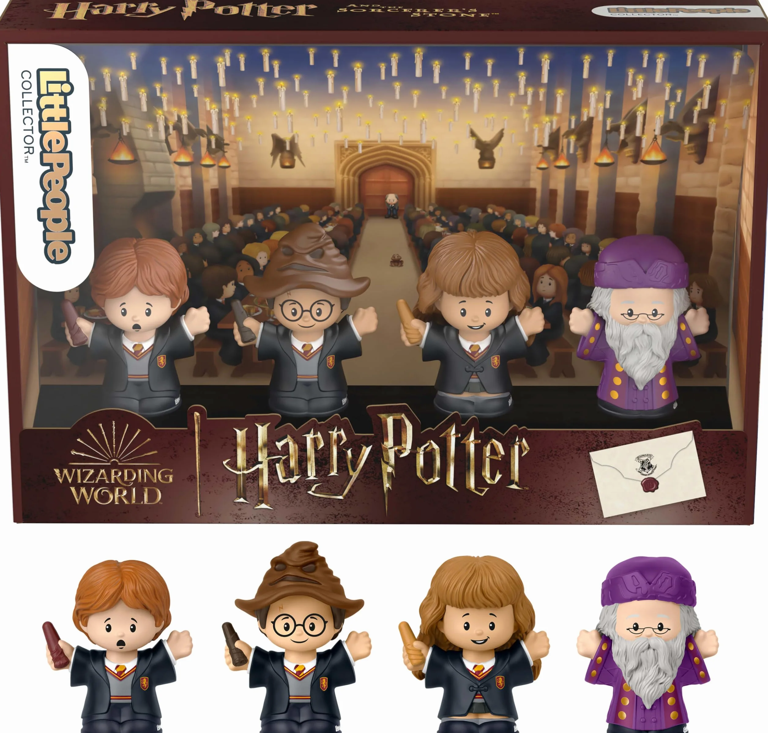 LittlePeople Collector Harry Potter i Kamie filozoficzny Zestaw kolekcjonerski z 4 figurkami dla doros ych i fanów, edycja specjalna, HVG45