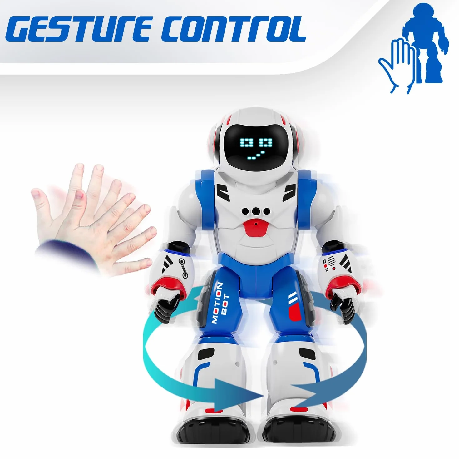 Xtrem Bots Bruce robot zabawkowy programowalny 50 ruchów 20 wyrazy twarzy dla dzieci 5+