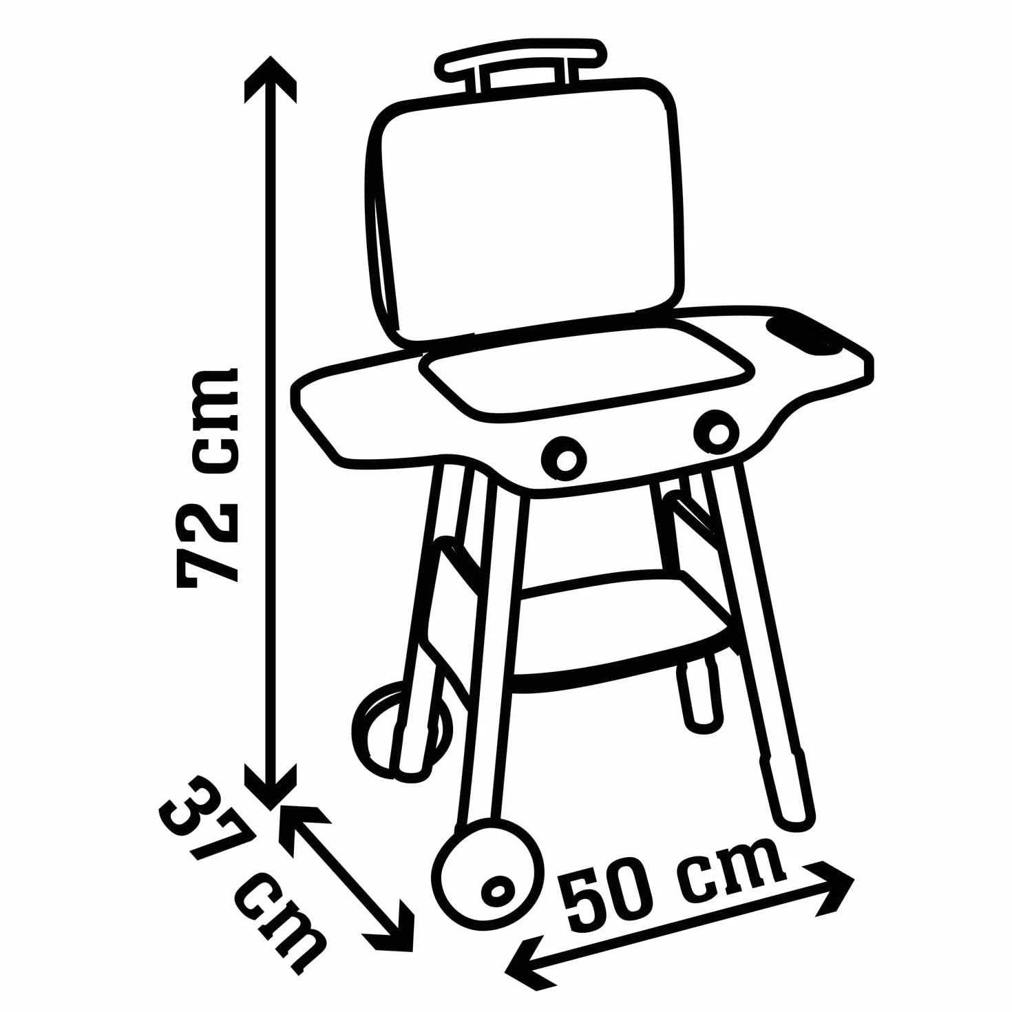 Smoby Grill Barbeque 70 cm 18 Akcesoriów Chowane Magiczne Płomienie Zapalniczka z Dźwiękiem Zabawka dla dzieci od 3 lat