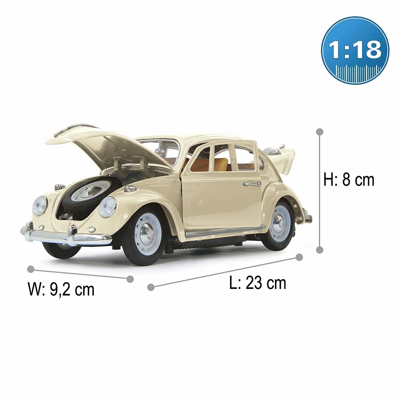 Jamara, RC VW Beetle, 1:18 RC odlew ciśnieniowy