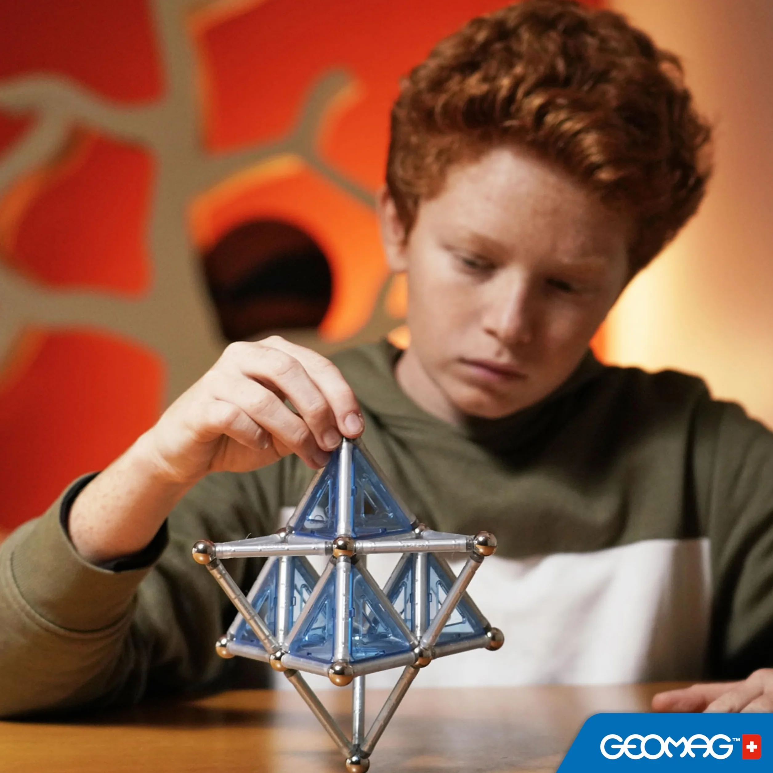 Geomag 024 PRO-L zestaw budowlany, metal niebieski i srebrny, 110 sztuk