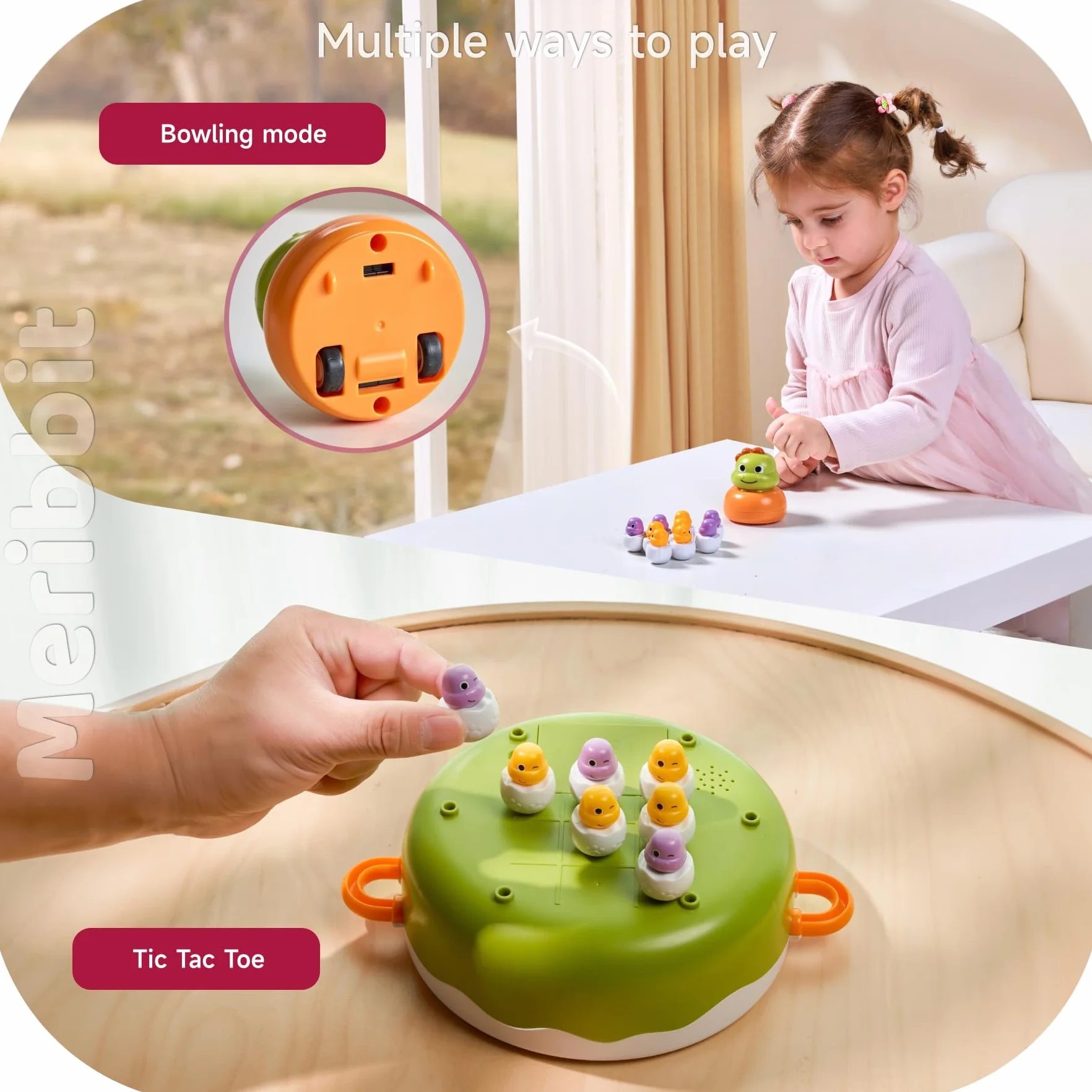 Magnetyczna Gra Wędkarska 4 w 1 dla Dzieci, Podskakująca Muzyczna Zabawka Edukacyjna Montessori dla 2-3 lat