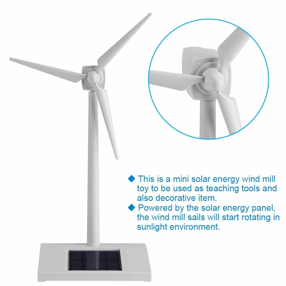 Mini energia słoneczna wiatrak zabawka model zasilany energią słoneczną wiatrak 3D dla dzieci nauka pomoc naukowa tekstylia domowe ornament model biurkowy zasilany energią słoneczną wiatrak