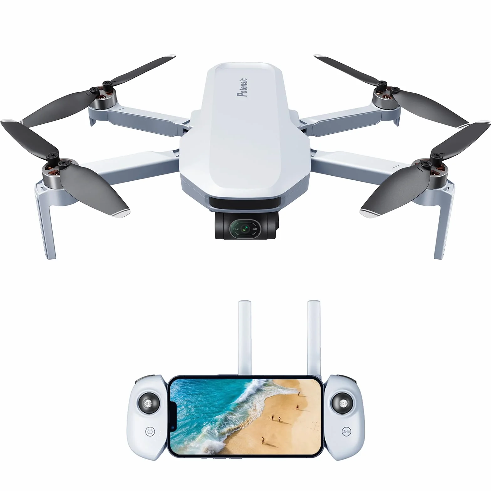 Dron Potensic ATOM 4K GPS z 3-osiowym gimbalem, transmisją 6KM FPV, śledzenie wizualne/QuickShots/, czas lotu 32 min, poniżej 249 g, siła wiatru 5, zdjęcie 12 MP, dla początkujących dorosłych