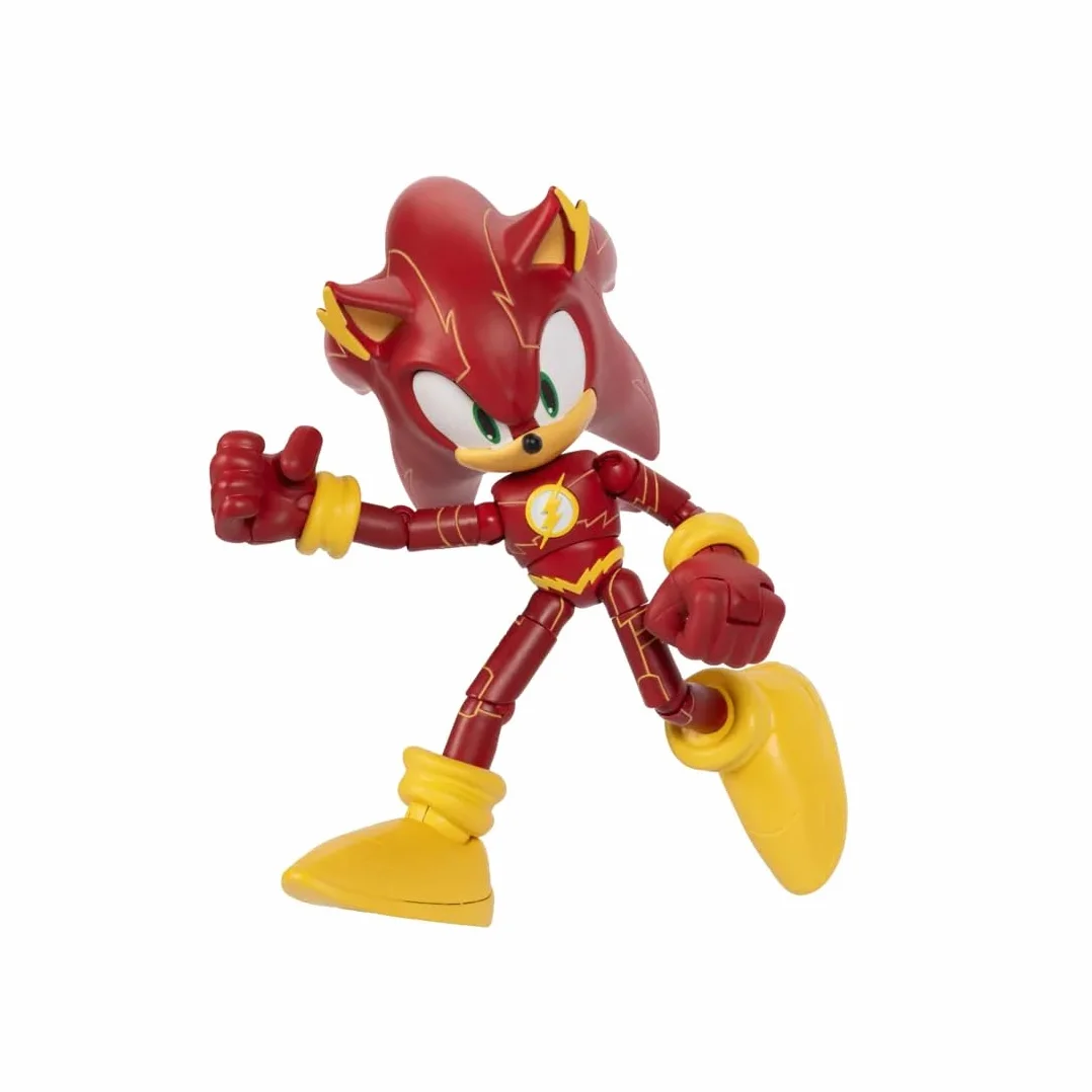 Figurka akcji DC x Sonic the Hedgehog jako Flash, 5" / 13 cm, oficjalna licencja Jakks Pacific, niezwykle szczegółowa i wyprofilowana konstrukcja, opakowanie kolekcjonerskie