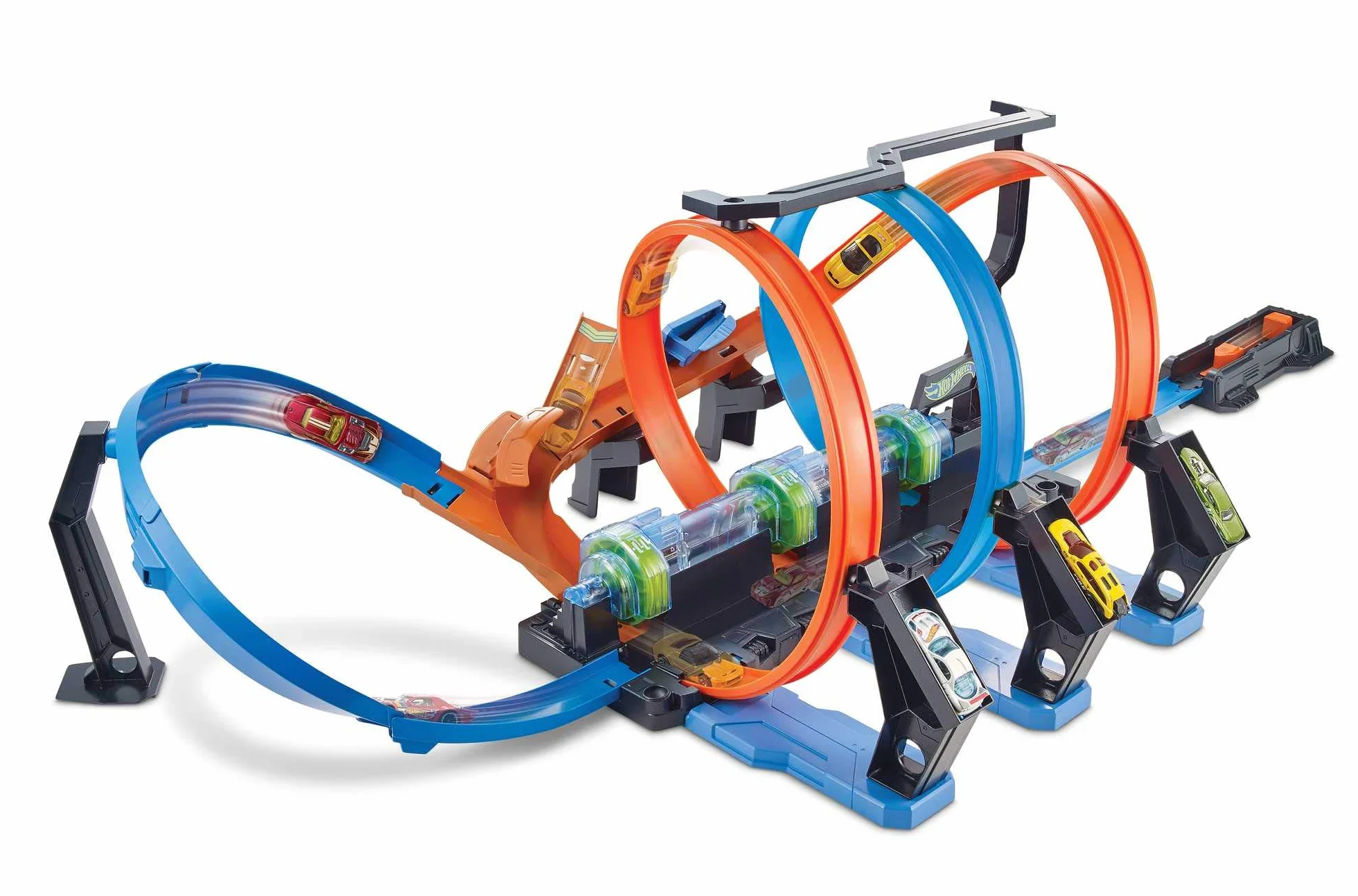 Hot Wheels Pętle grozy Zestaw torów z napędem, FTB65