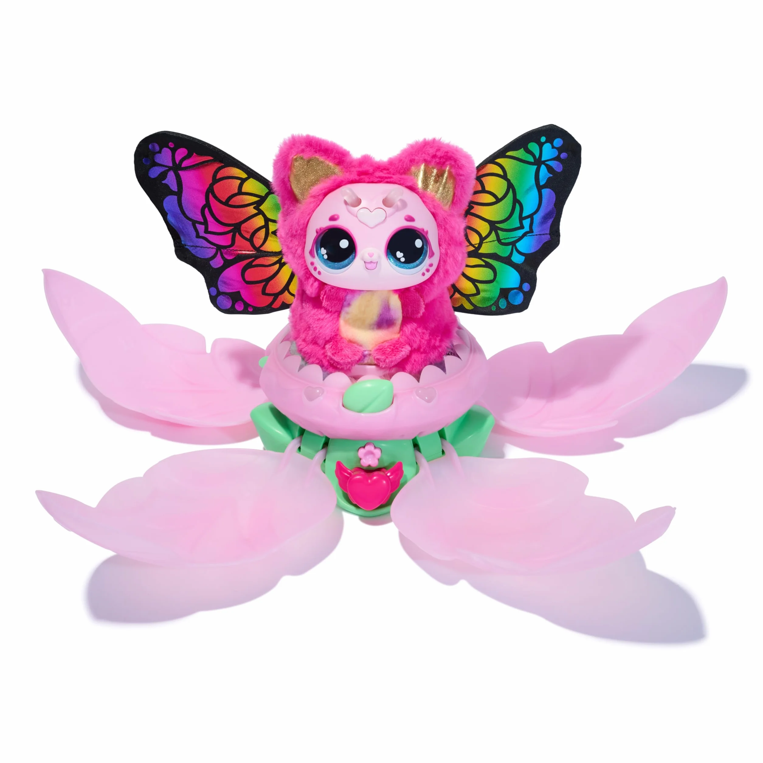 Hatchimals Bloomables Kittyfly, interaktywna zabawka z niespodzianką, podwójna transformacja i ponad 100 dźwięków i reakcji, dla dzieci od 4 lat