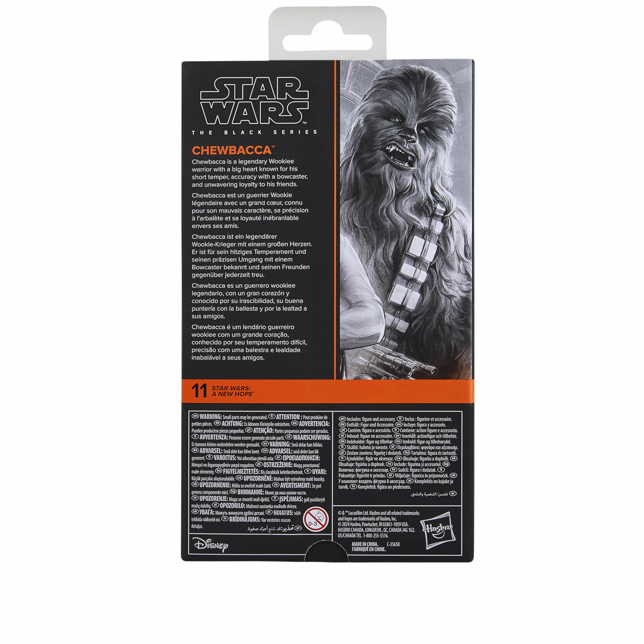 Hasbro Star Wars Chewbacca z Kolekcji Star Wars The Black Series, Optymalnej jakości 15-Centymetrowa Figurka Kolekcjonerska z Filmu Gwiezdne Wojny: Nowa Nadzieja