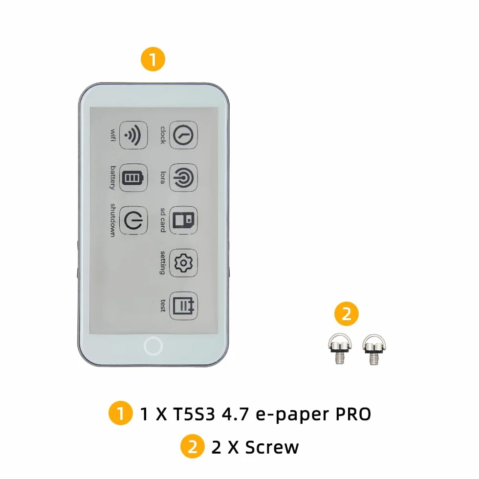 LILYGO T5-4.7-S3 E-Paper Pro ESP32-S3 SX1262 LoRa 915Mhz karta TF RTC TTGO tablica rozwojowa z 4,7-calowym ekranem dotykowym e-papieru o bardzo niskiej mocy (z GPS)