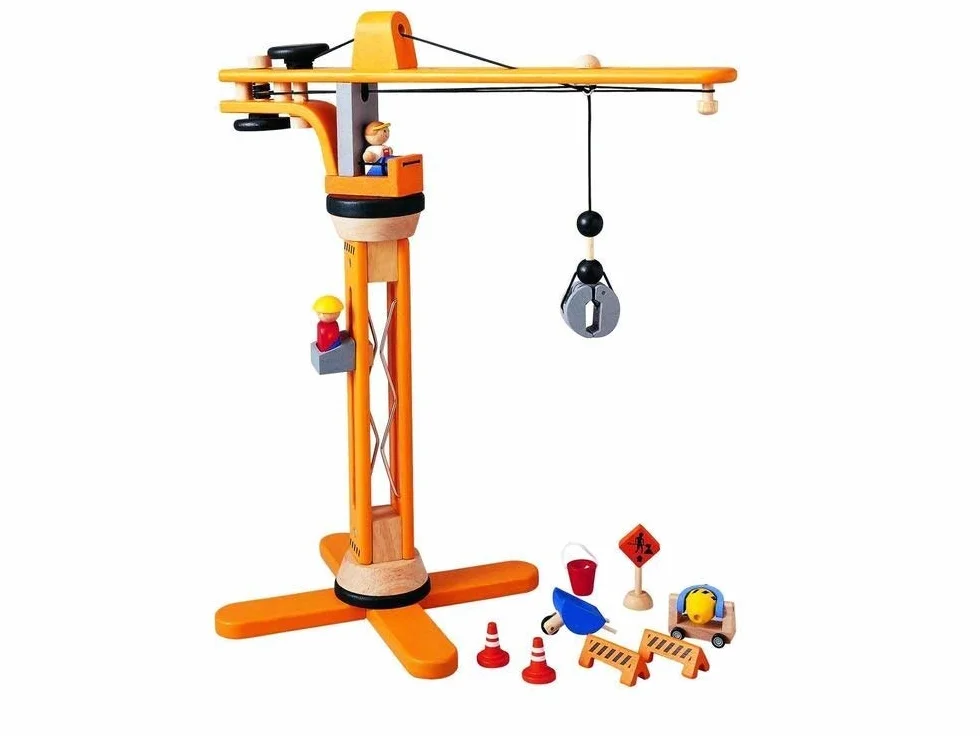 Plan Toys - Zestaw żurawia - Drewno - PT6086