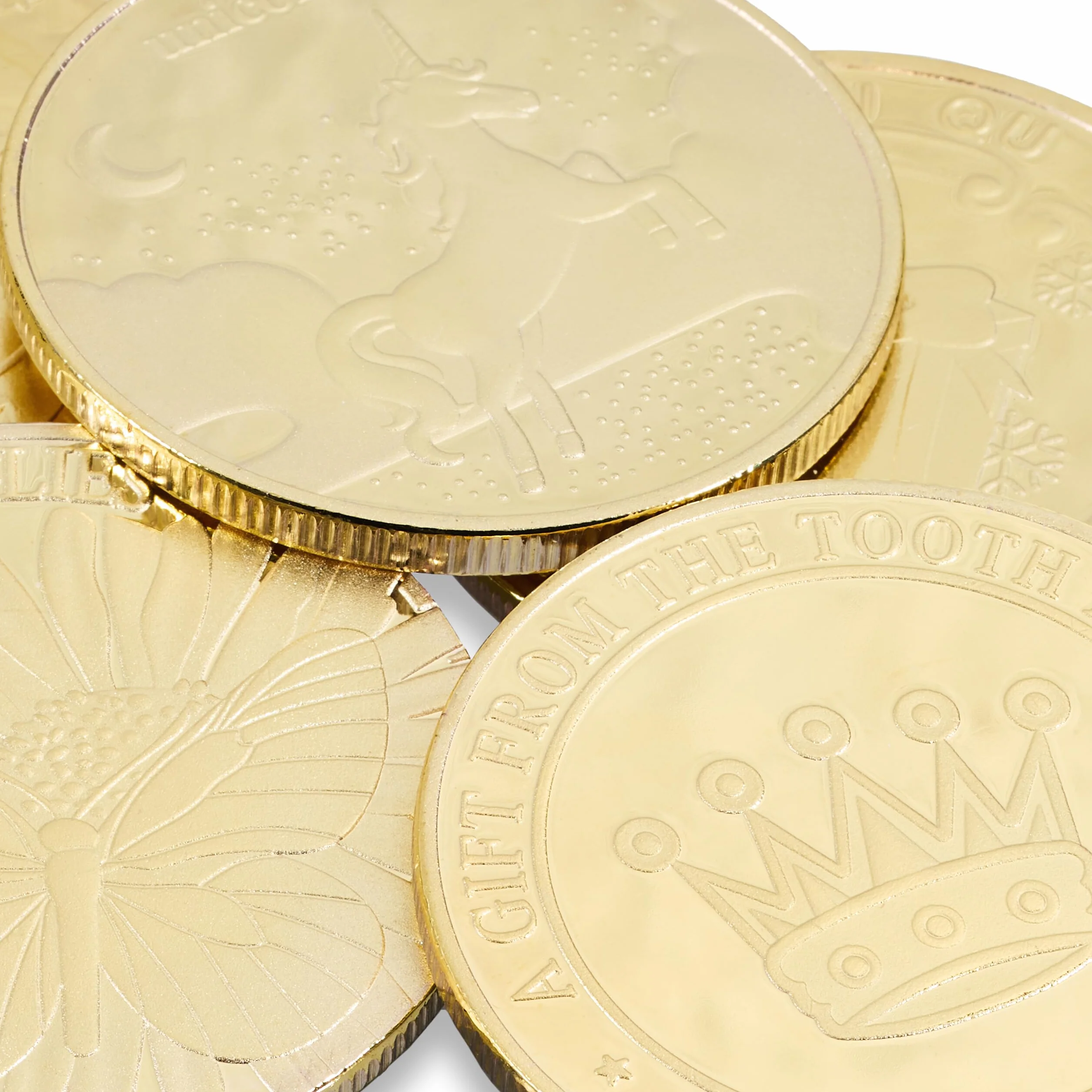 Relaxdays złote monety z wróżką, 20 sztuk, bajkowe wzornictwo, monety, prezent dla dzieci, złoty