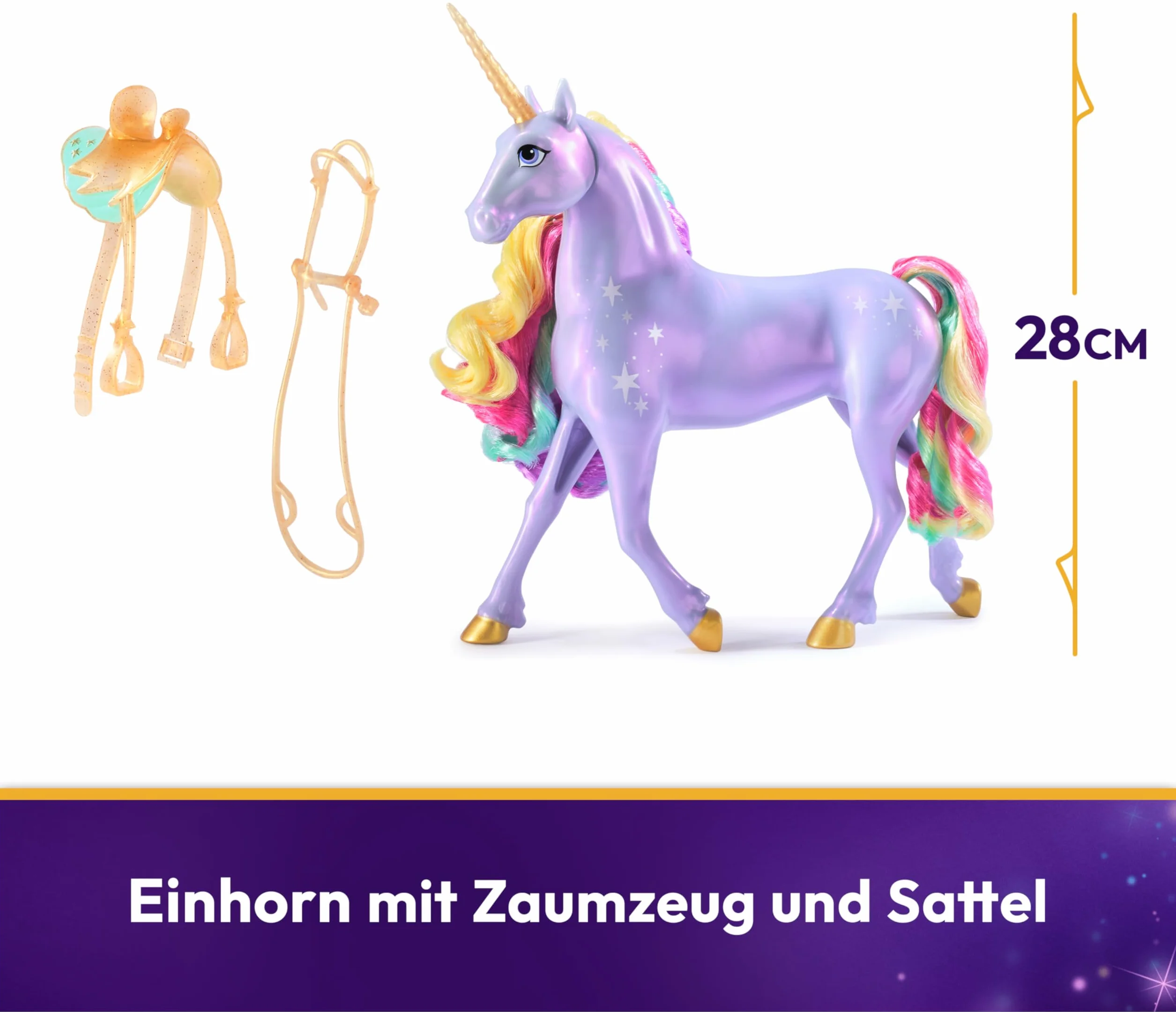 Unicorn Academy - The School of Unicorns - Wildstar Function Unicorn 28 Cm - Interaktywny jednorożec Dźwięki, piosenki i światła - Zabawki inspirowane Unicorns School Series - Zabawka dla dzieci od 4