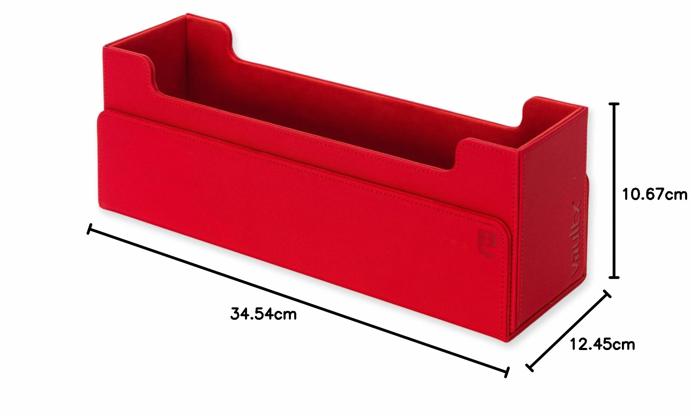 Vault X pudełko do przechowywania kart kolekcjonerskich, materiał Exo-Tec, magnetyczna pokrywa, przegrody i piankowe wypełnienia, do organizacji pudełek na talie, toploaderów, TCG (Czerwony)