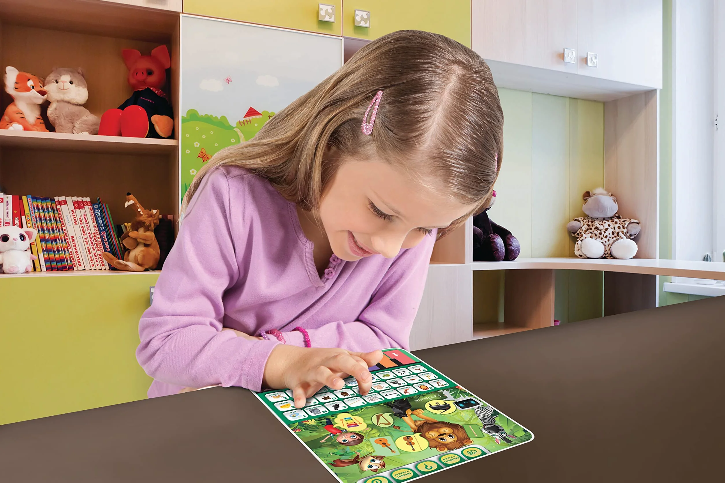 Lexibook Mówiący tablet edukacyjny do nauki alfabetu, liczb, zwierząt i muzyki, hiszpańskiego