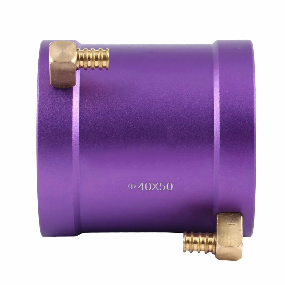 RC metalowa kurtka chłodząca wodę, 40 mm rozpraszanie ciepła woda chłodzenie M5 kurtka RC łódź chłodzona wodą adapter gwintowany zestaw akcesoriów do silnika łodzi 4074 4082 RC, fioletowa