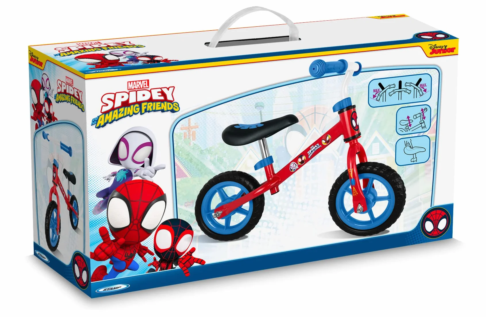 STAMP Spidey Running Bike Boys, niebieski/czerwony, jeden rozmiar