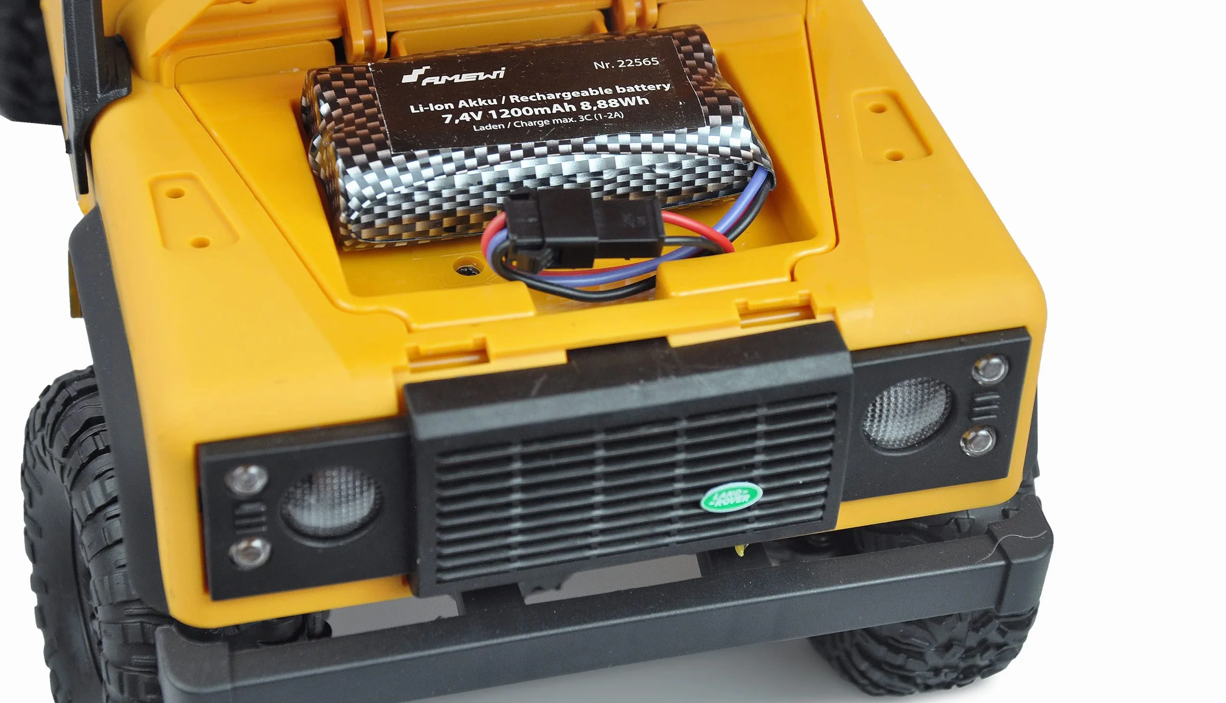Amewi 22565 D90X12 Landrover Scale Crawler pojazd licencyjny 4WD 1:12 RTR, żółty