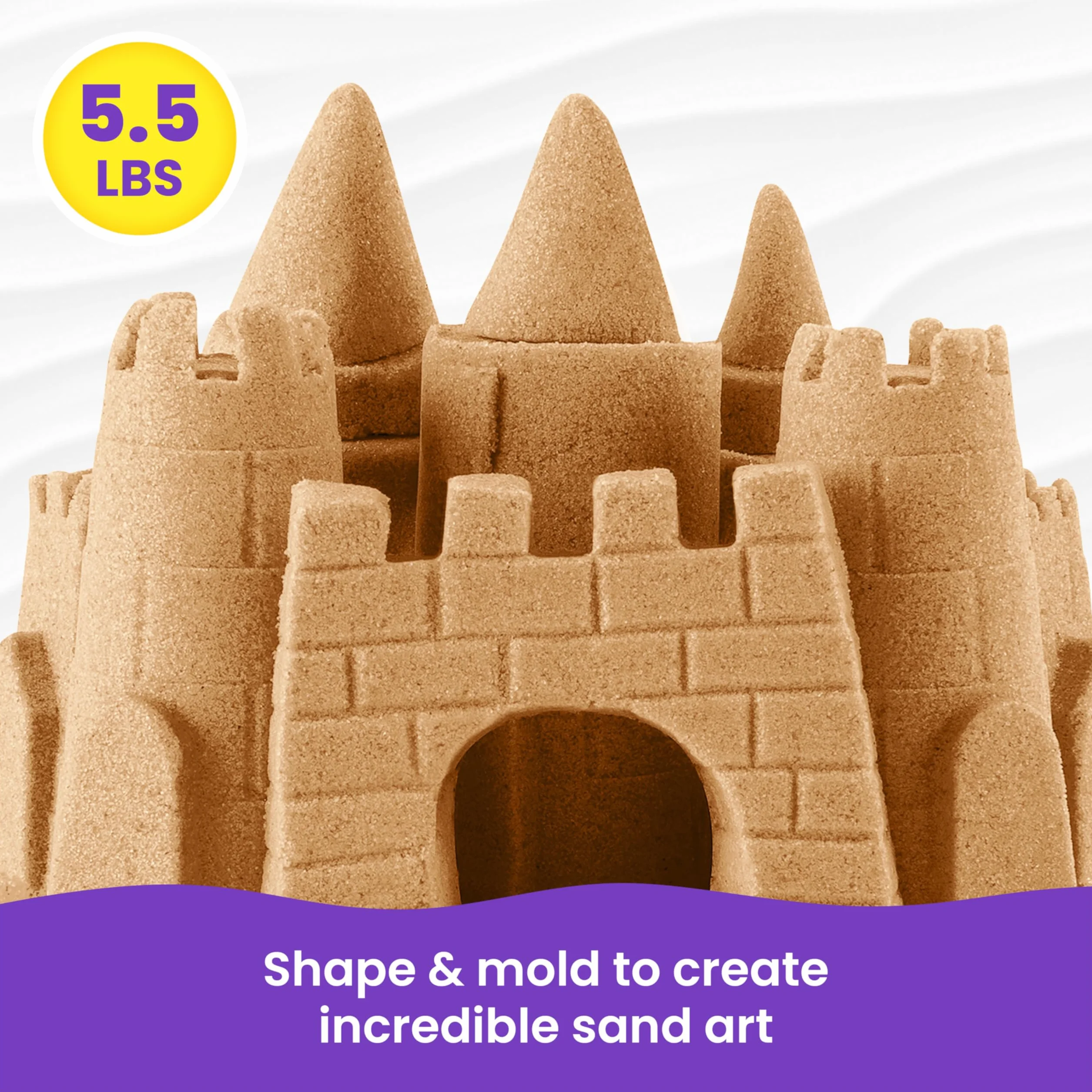 Kinetic Sand 6060997 - Brązowy Piasek Kinetyczny Do Kreatywnej Zabawy (2.5Kg),4.0 Liczyć