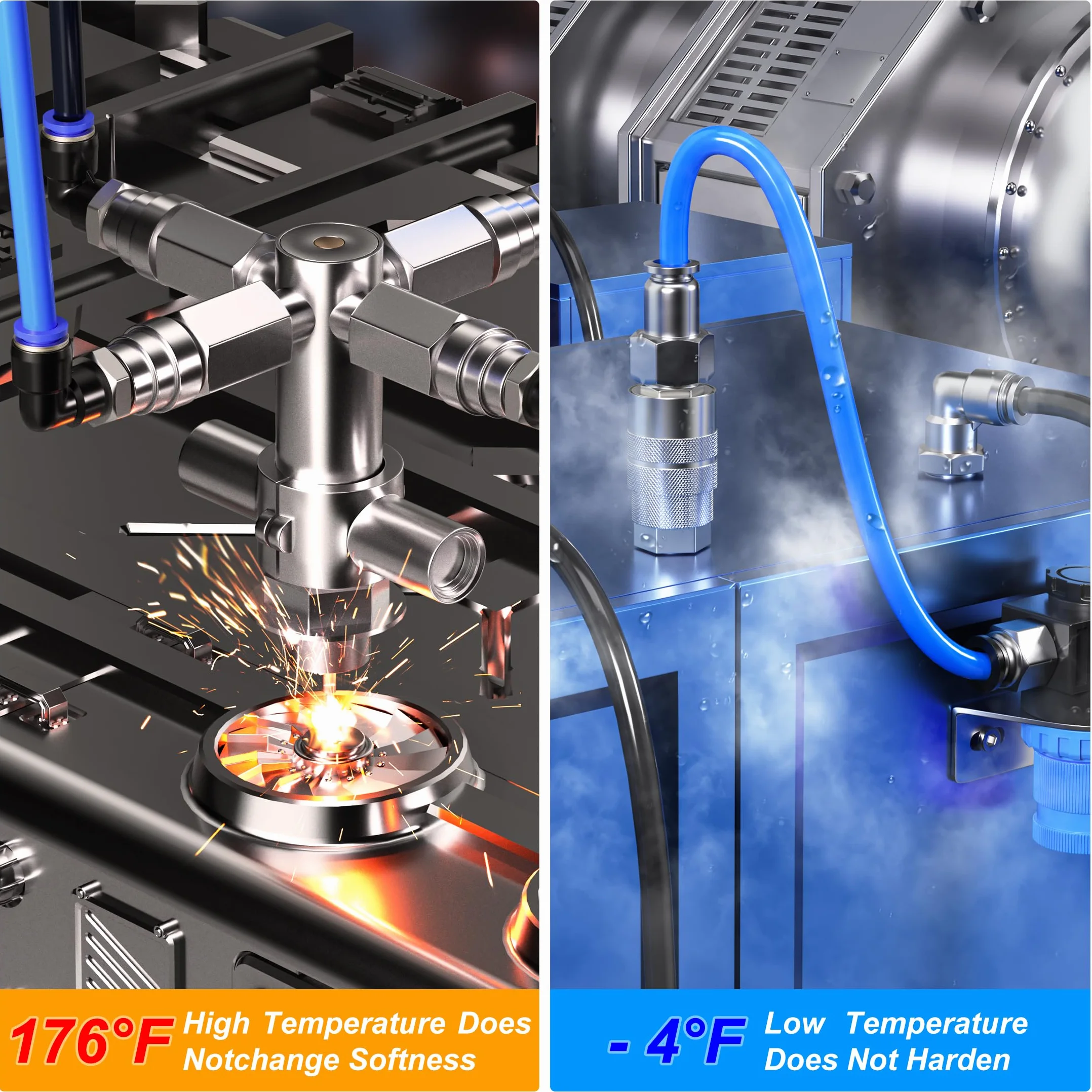 TAILONZ PNEUMATIC Czarny 10 mm OD 10 metrów PU Air Tubing Wąż Pu Air Hose do przewodów powietrznych lub rur transferowych płynu