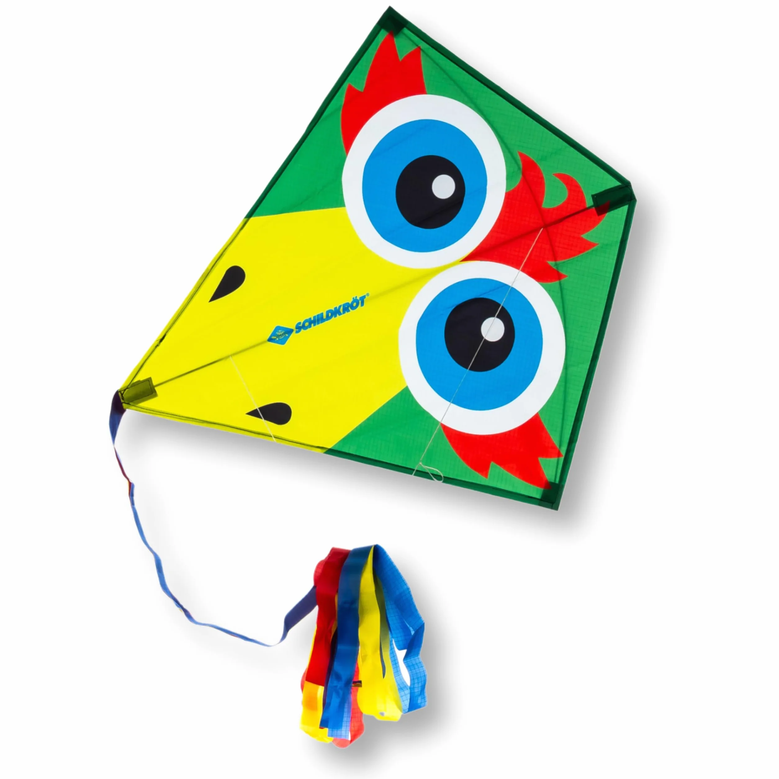 Schildkröt Classic Kite 70, klasyczny kształt, poliester Ripstop z prętami z włókna szklanego, długość 250 cm, 3-częściowy smoczy ogon, 5 kp linka poliestrowa z uchwytem