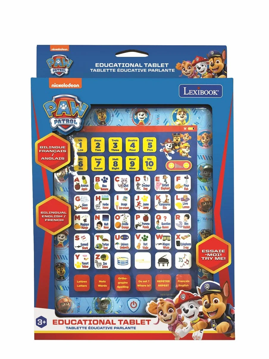 Lexibook Psiego Patrolu Psi Patrol Edukacyjny Dwujęzyczny Interaktywny Tablet Edukacyjny, JCPAD002PAi17, Niebieski