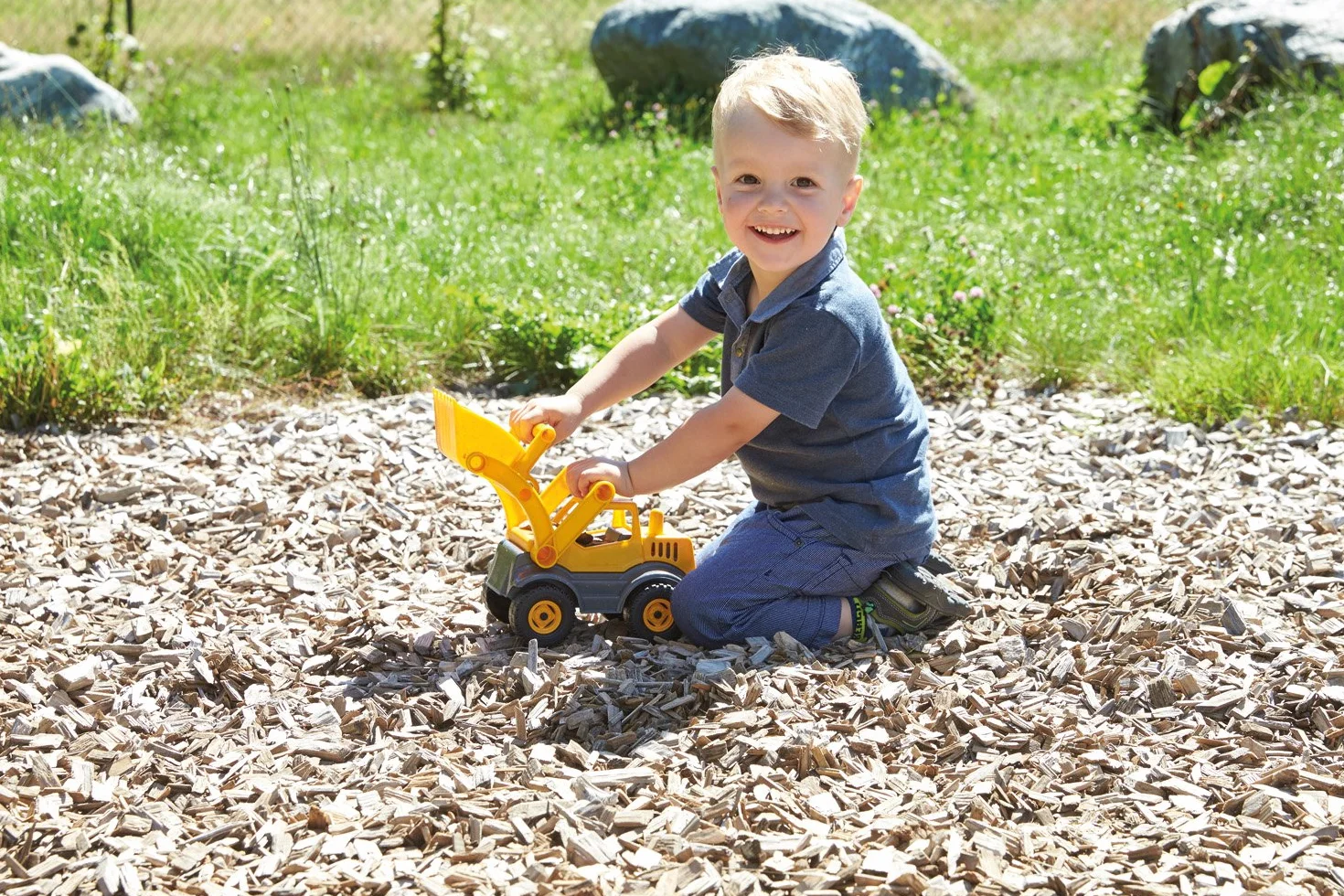 SIMM Spielwaren 04212 pojazdy konstrukcyjne, ok. 33 cm, żółte