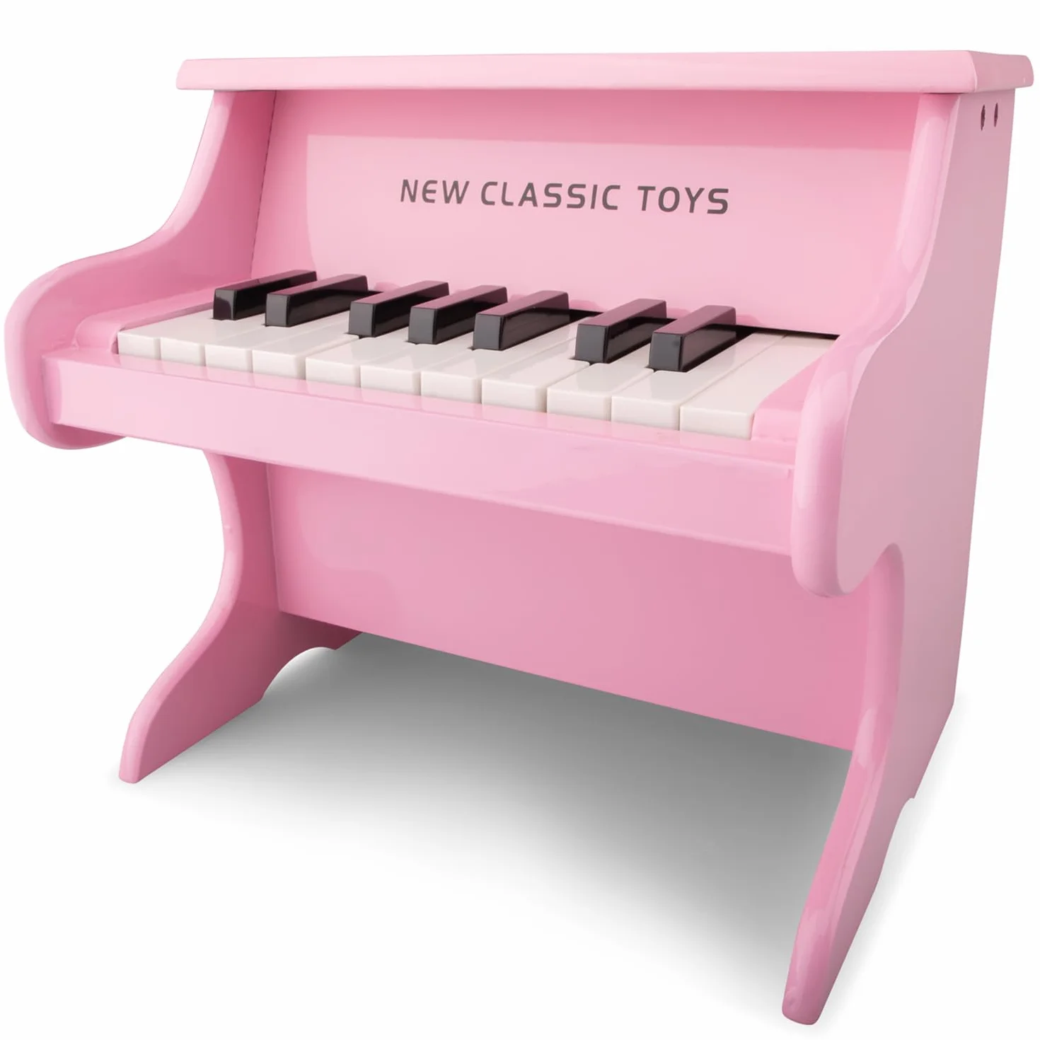 New Classic Toys Drewniane pianino zabawkowe - 18 klawiszy - czarne - w tym książka muzyczna