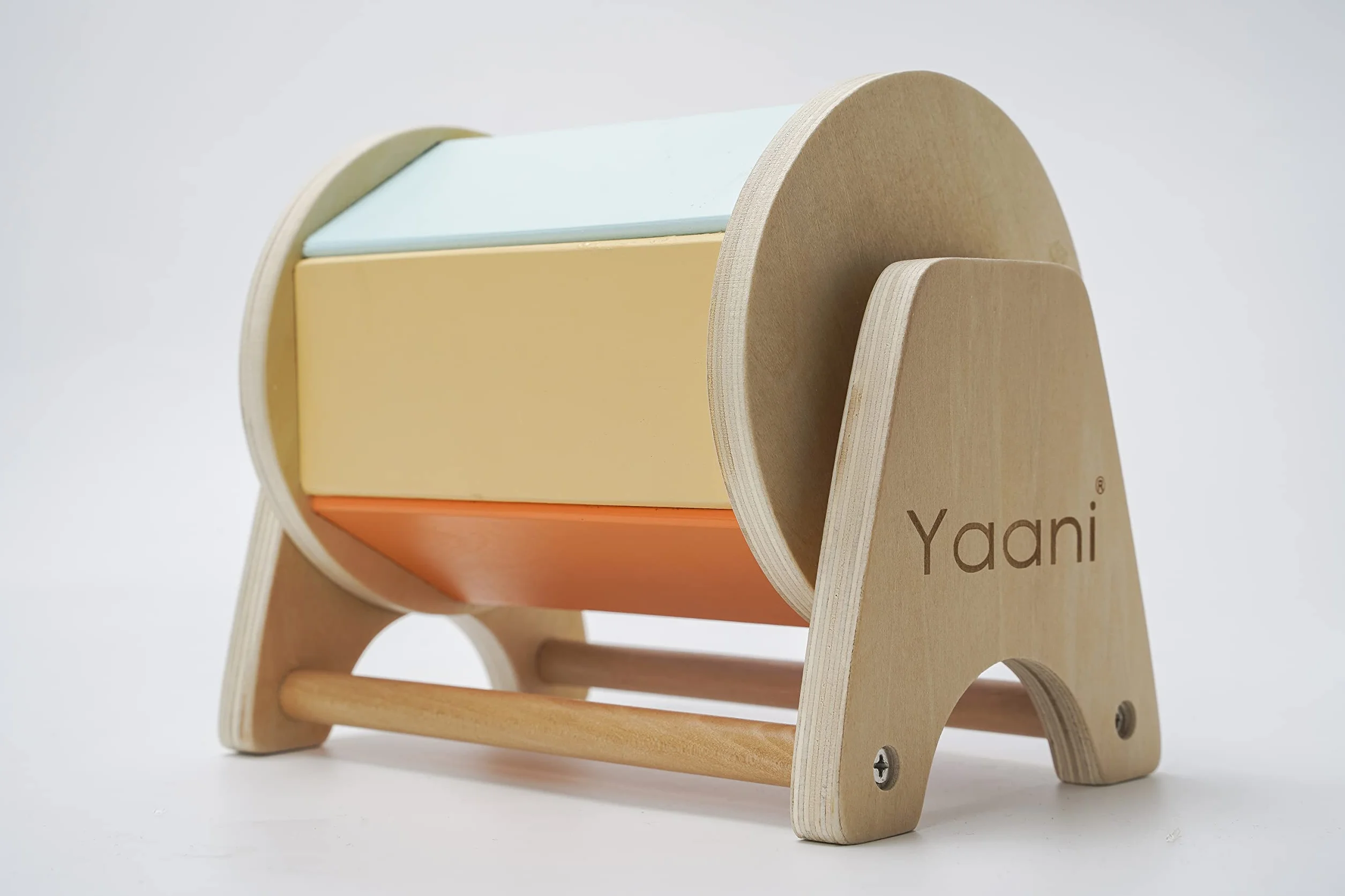 YAANI Montessori Spinning Drum Montessori zabawka dla niemowląt w wieku 6-12 miesięcy, 1 rok, małe dzieci, najlepszy pomysł na prezent
