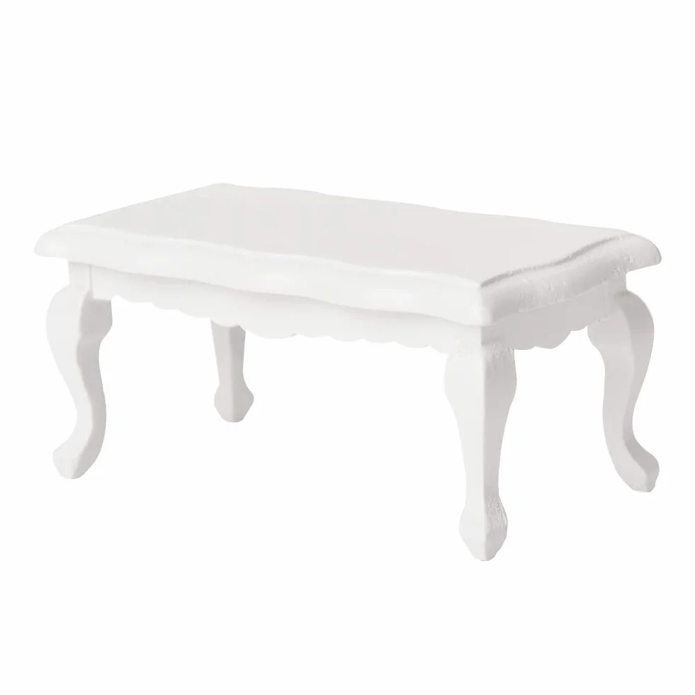 AMONIDA Miniaturowy Stolik Końcowy do Domku dla Lalek, Lekkie Drewniane Modele Mebli, stół o Doskonałym Wykonaniu o Eleganckim Wyglądzie, Idealny do Akcesoriów Domku dla Lalek w Skali 1/12, Brązowy