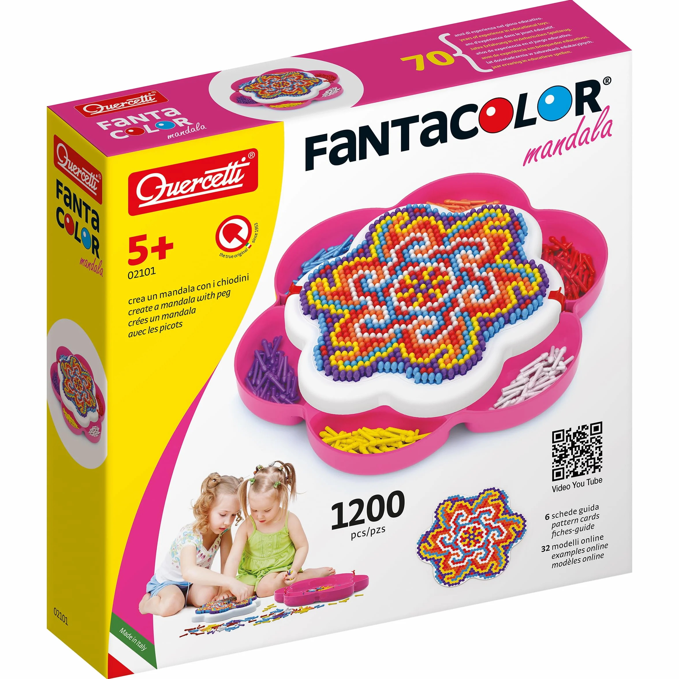 Quercetti Fanta Color Zabawna Mozaika, 1200 Elementów, 2101