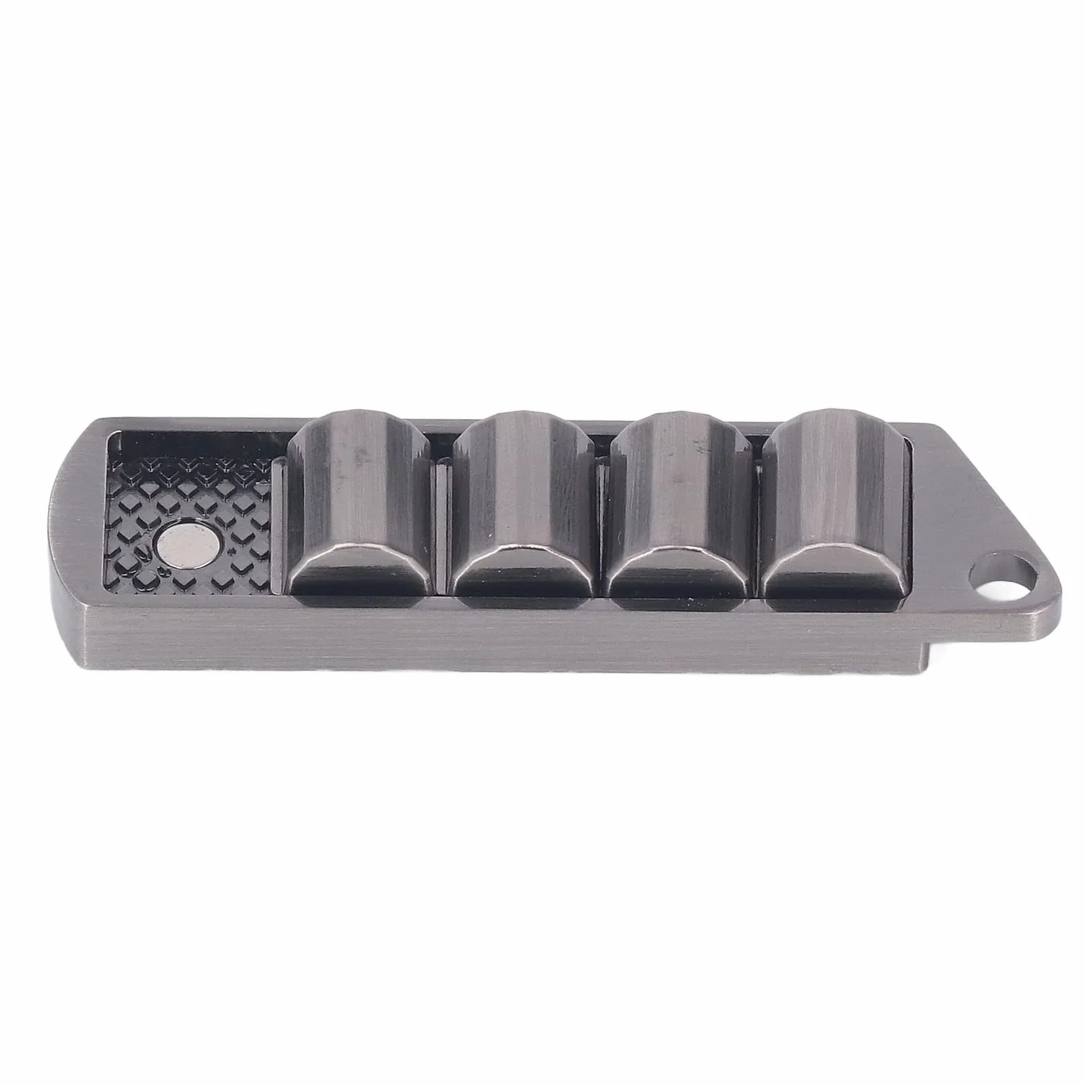 Keenso Zabawki sensoryczne Push Slider, Fidget Toys, metalowy suwak Fidget dla dorosłych nastolatków (srebrny)