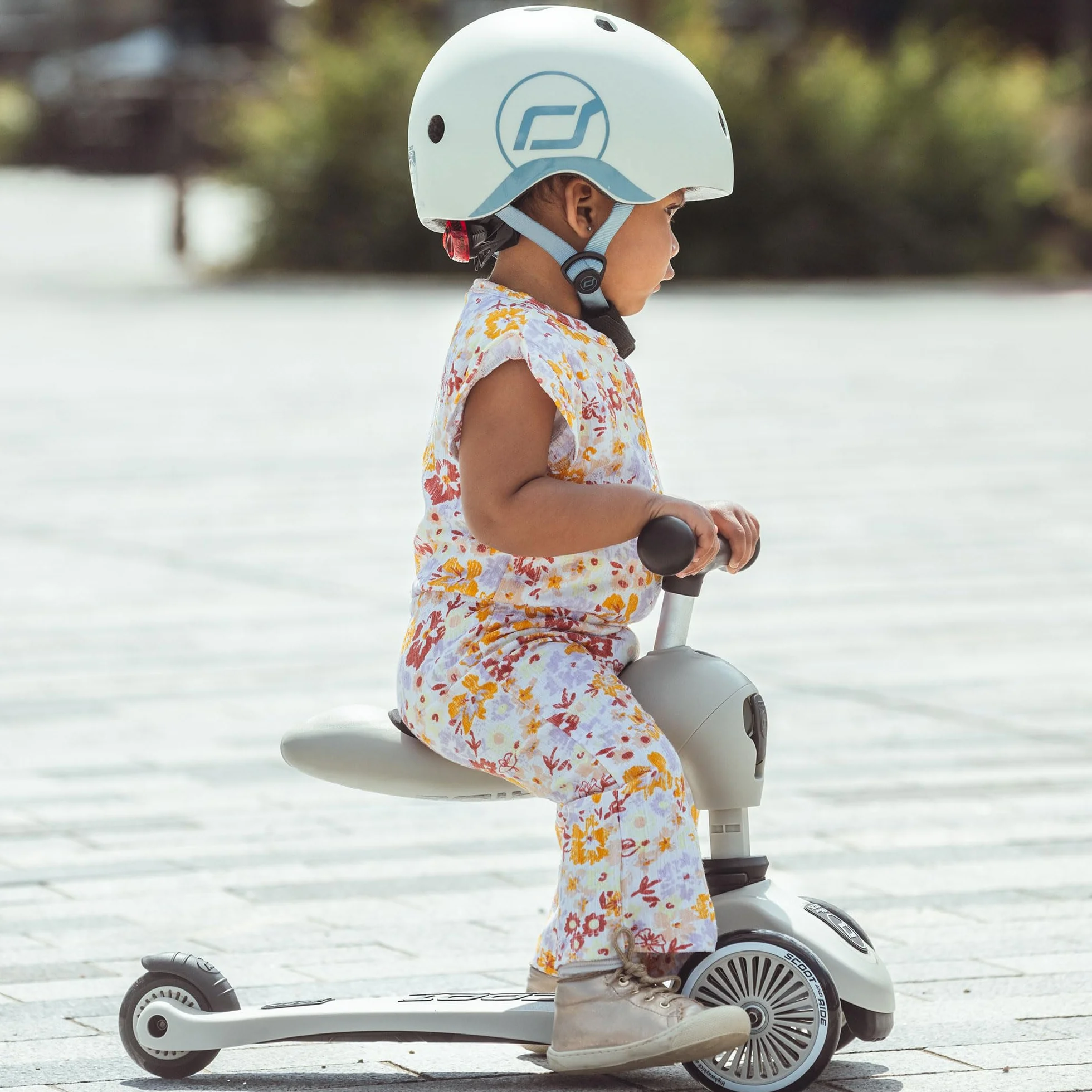 Scoot & Ride Unisex – Baby Highwaykick 1 Jeździk z Siedziskiem popielaty