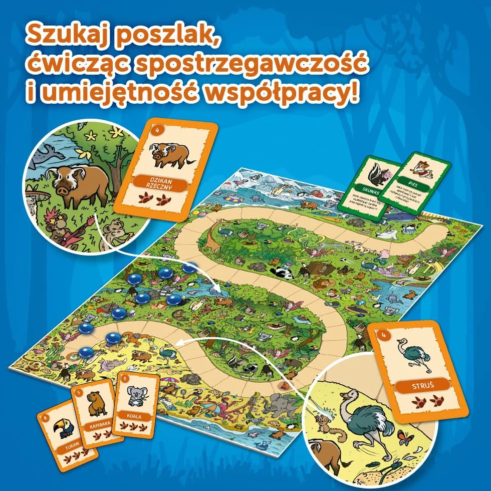 Trefl - Spy Guy Kids: Zwierzaki Cudaki - Kooperacyjna Gra Detektywistyczna dla Najmłodszych, Rodzinna Planszówka, Szukanie Poszlak, dla Dzieci od 3 lat